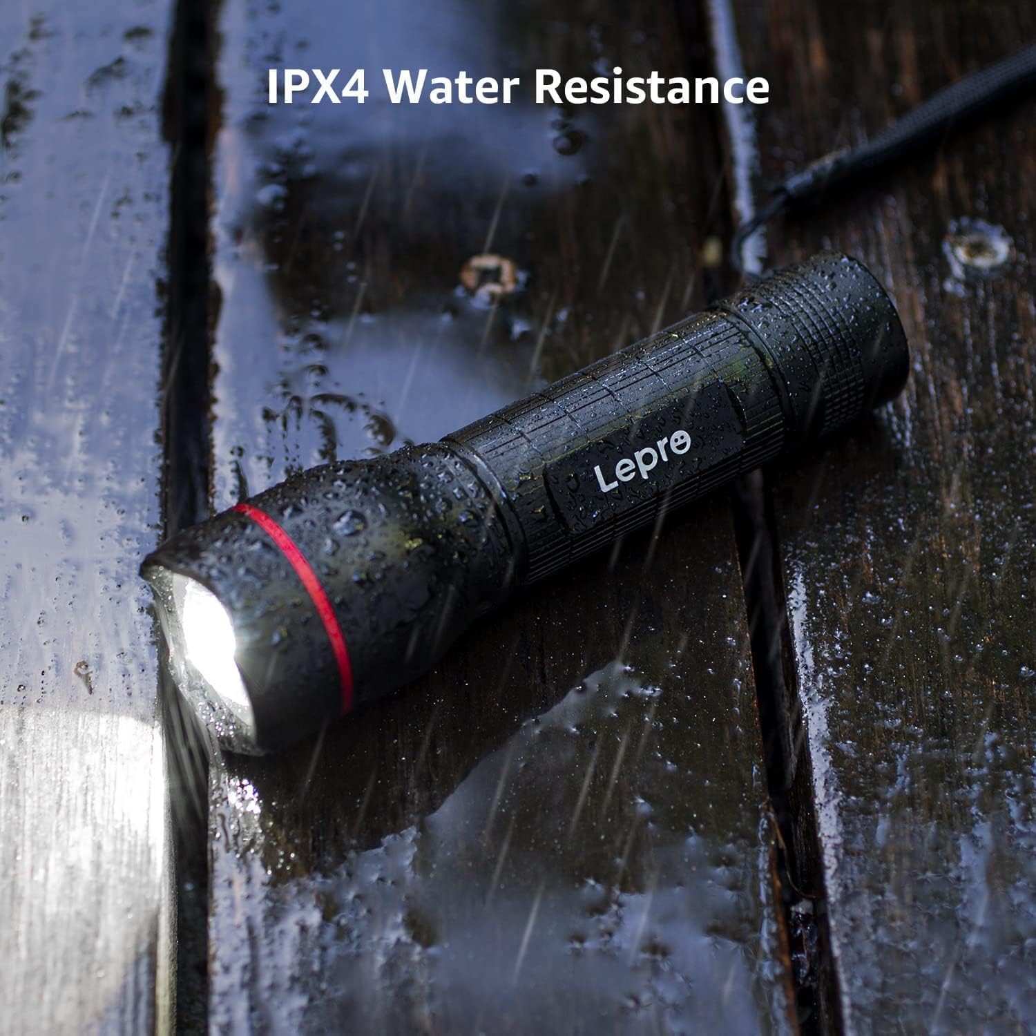 Lepro LED-Taschenlampe, LE2000, extrem helle kleine Taschenlampen, batteriebetrieben mit 5 Modi, zoombare Camping-Handlampe, wasserdicht, praktische Taschenlampe für draußen, Wandern, Angeln, Hundespaziergang – Bild 5