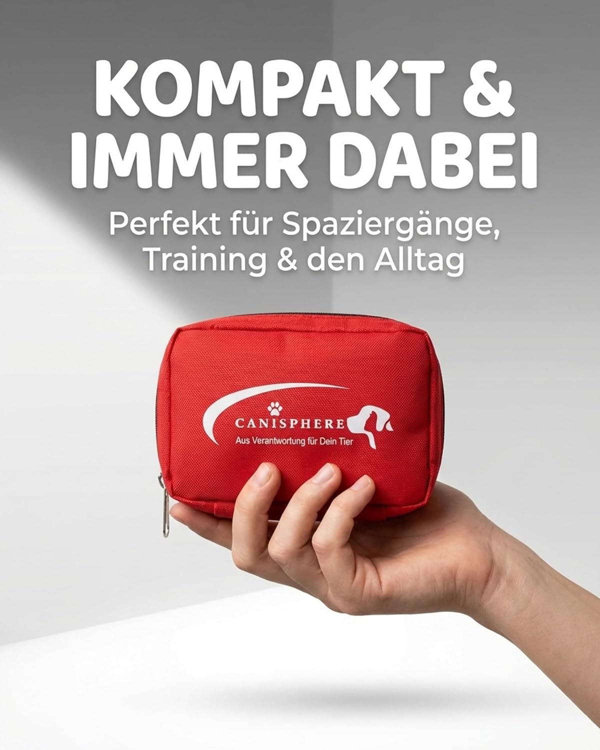 Erste-Hilfe-Set für unterwegs Hund & Katze – Kompakte Hunde-Reiseapotheke im Softcase – 10-teiliges Hunde-/Katzen-Notfallset mit Gürtelschlaufe – Ideal für Spaziergänge, Training & Outdoor-Einsatz – Bild 5
