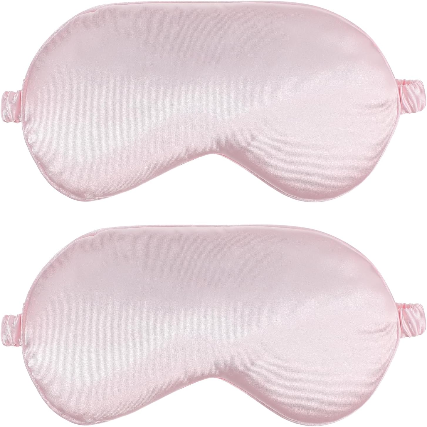 2 Stück Seidenschlafmaske Damen, weiche Seidenschlafmaske, Augenmaske mit verstellbarem Riemen, Augenmaske zum Schlafen, lichtblockierende Schlafmaske, Augenschlafschutz, Nachtmaske für Männer, Frauen, Rosa