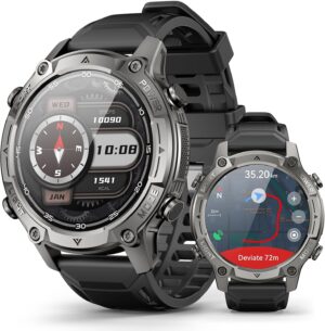 SOUYIE Herren-Smartwatch mit GPS, O...
