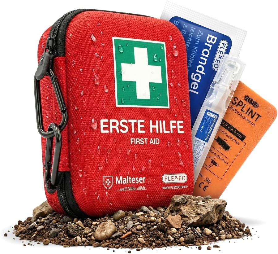 Reise-Erste-Hilfe-Set – ideal für Outdoor, Reisen, Motorradfahren und Sport – entspricht DIN 13167