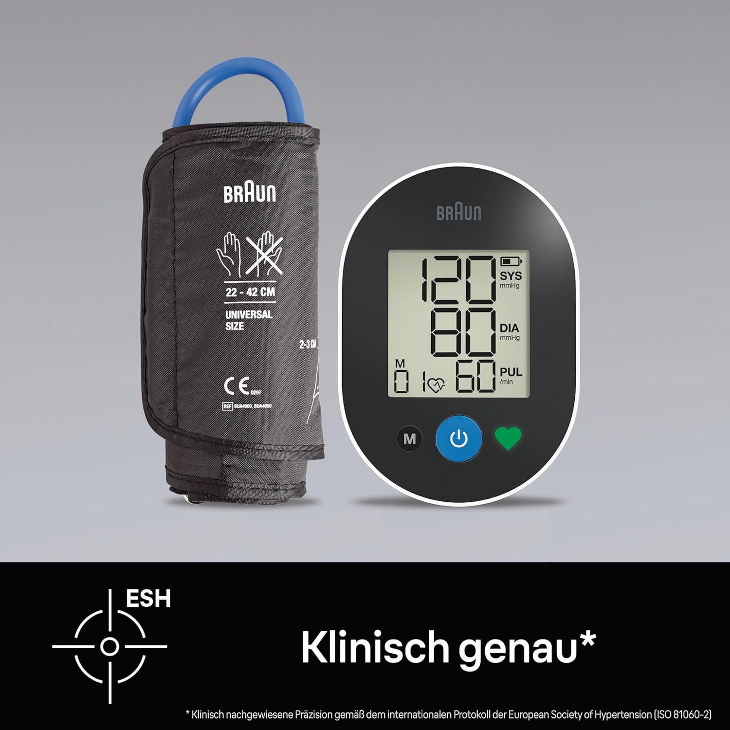 Braun ExactFit™ 2 Oberarm-Blutdruckmessgerät | Klinisch nachgewiesene Präzision | Farbcodierte Anzeige | Universalmanschette | Für den nicht-kommerziellen Gebrauch |BUA4050 – Bild 2