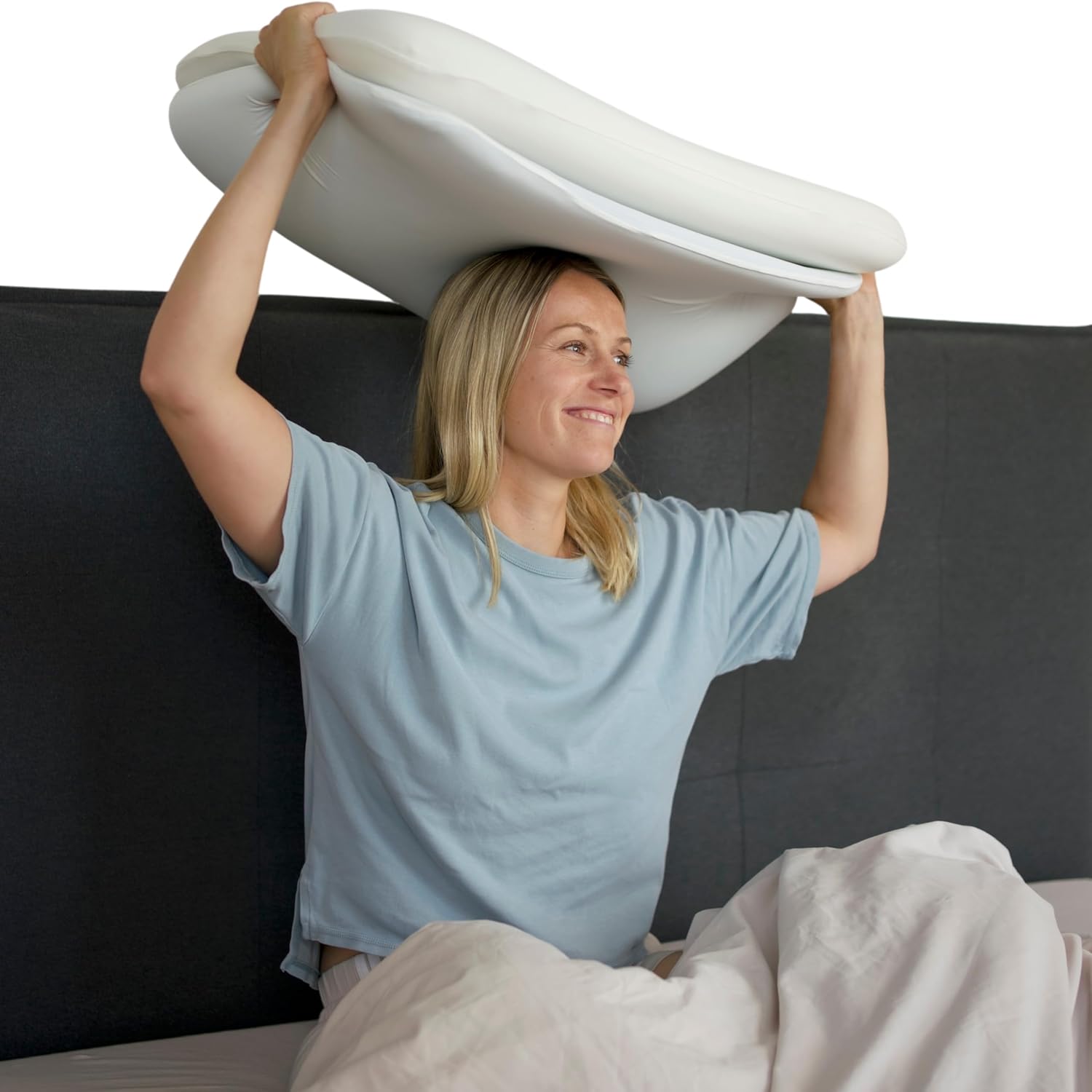 CALMONT - Seitenschläferkissen mit Bezug I RedDot-Award-Gewinner I Seiten+-Kissen I Bauchschläferkissen I Ergonomisches Kissen, das ich mit Swiss Doctor entwickelt habe (70 x 40 cm) – Bild 6