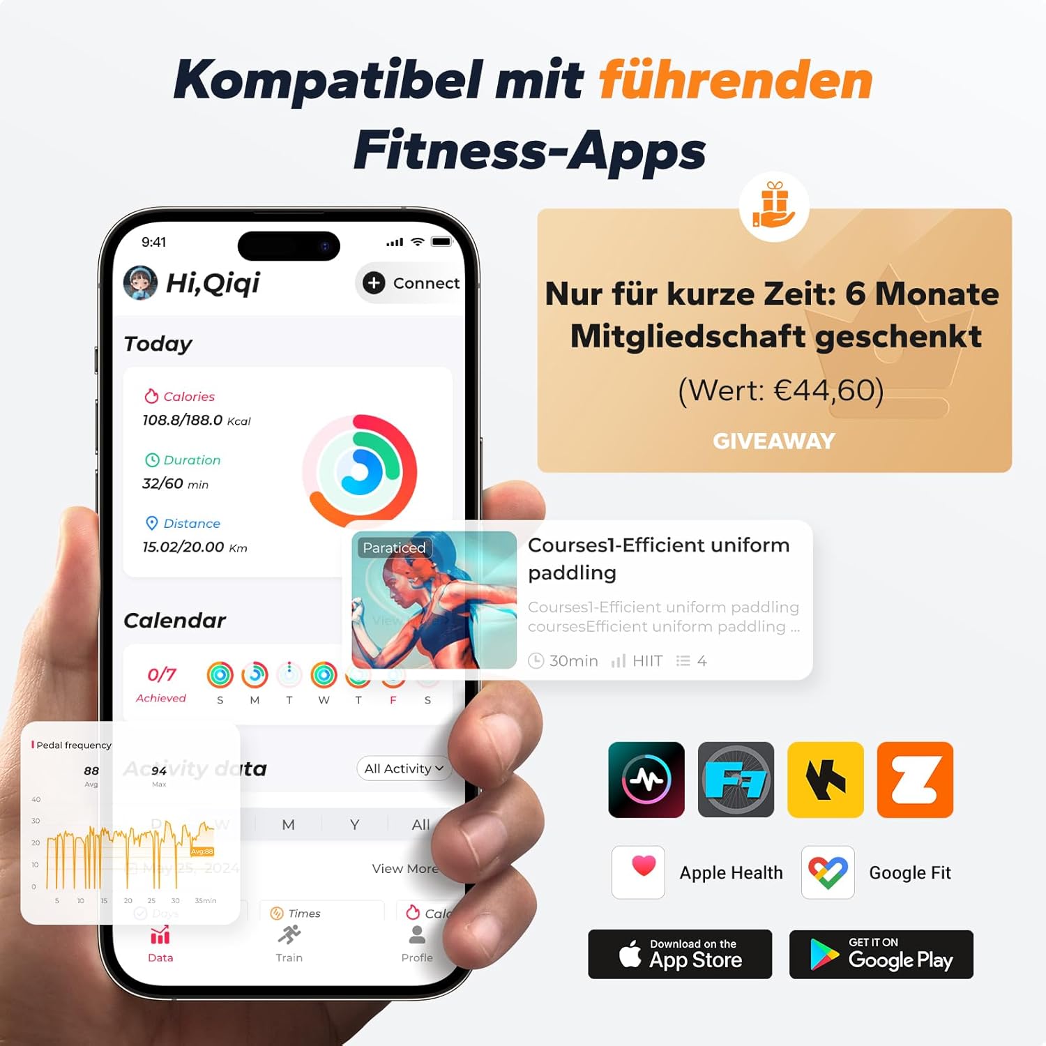 MERACH Profi-Heimtrainer Fahrrad mit 10kg Schwungrad, Max Laufruhe und Stabilität, Studioähnliches Training zu Hause, Leises Magnetbremssystem, Stoßdämpfender Luftkissensattel, Eigene App, Bis 158KG – Bild 3