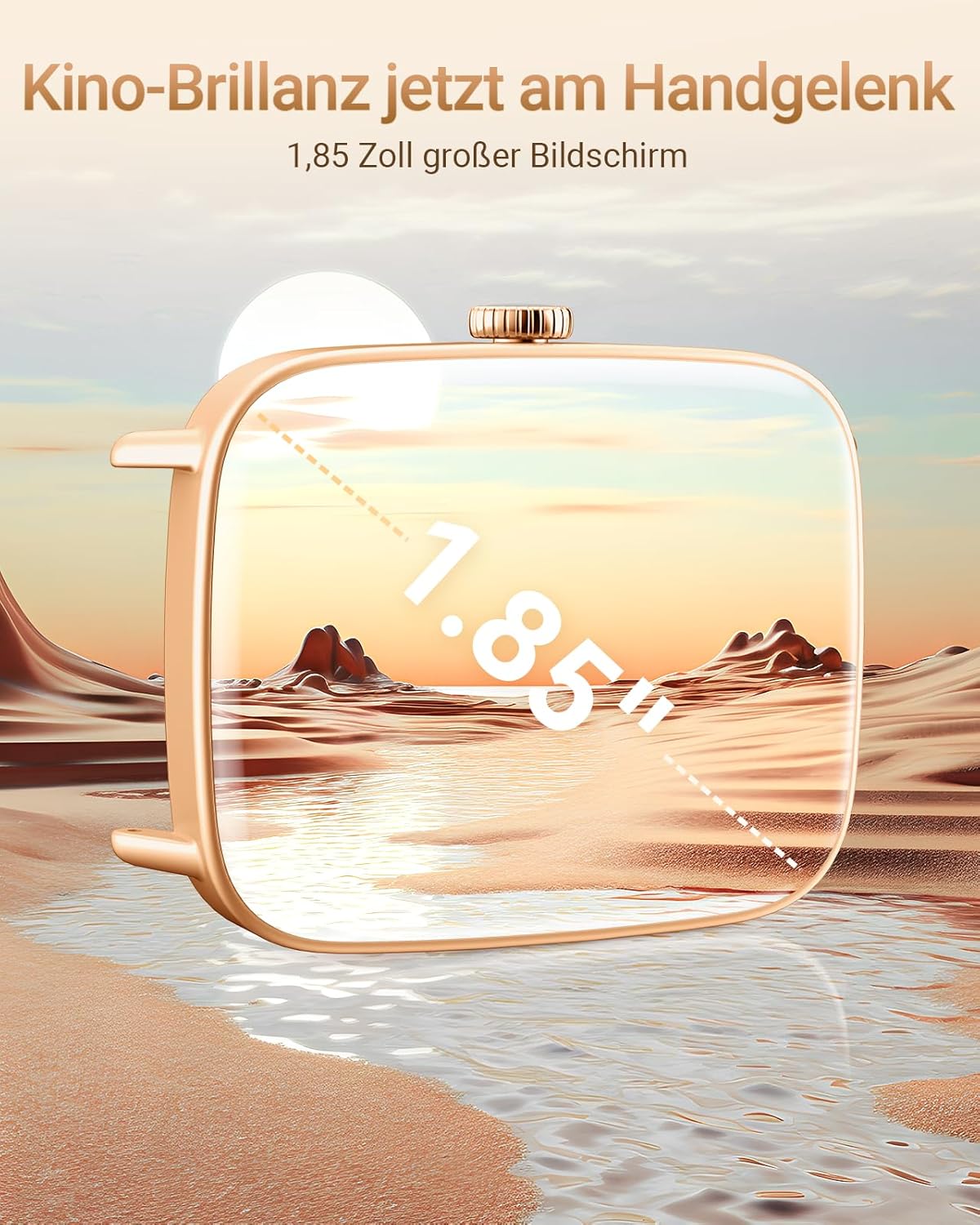 Fitpolo Damen Smartwatch mit Telefonfunktion, 1,85 Zoll Smartwatch, Fitnessuhr mit Herzfrequenz-SpO2-Schlafmonitor, Schrittzähler, 100+ Sportmodi, Sportuhr, IP68 wasserdichte Uhren für iOS – Bild 8