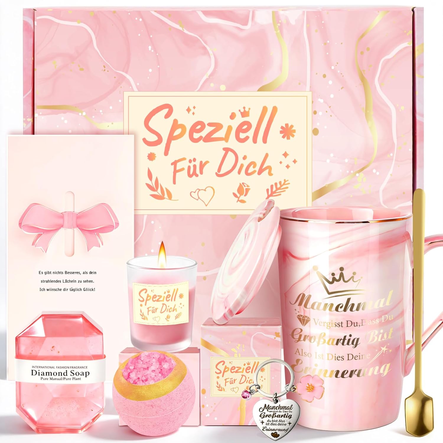 Geschenke für Frauen, Wellness-Geschenkset, Geburtstagsgeschenk für Frauen, Geschenk für Mutter, Geschenk für Freundin und beste Freundin, Entspannungs-Spa-Geschenkkorb