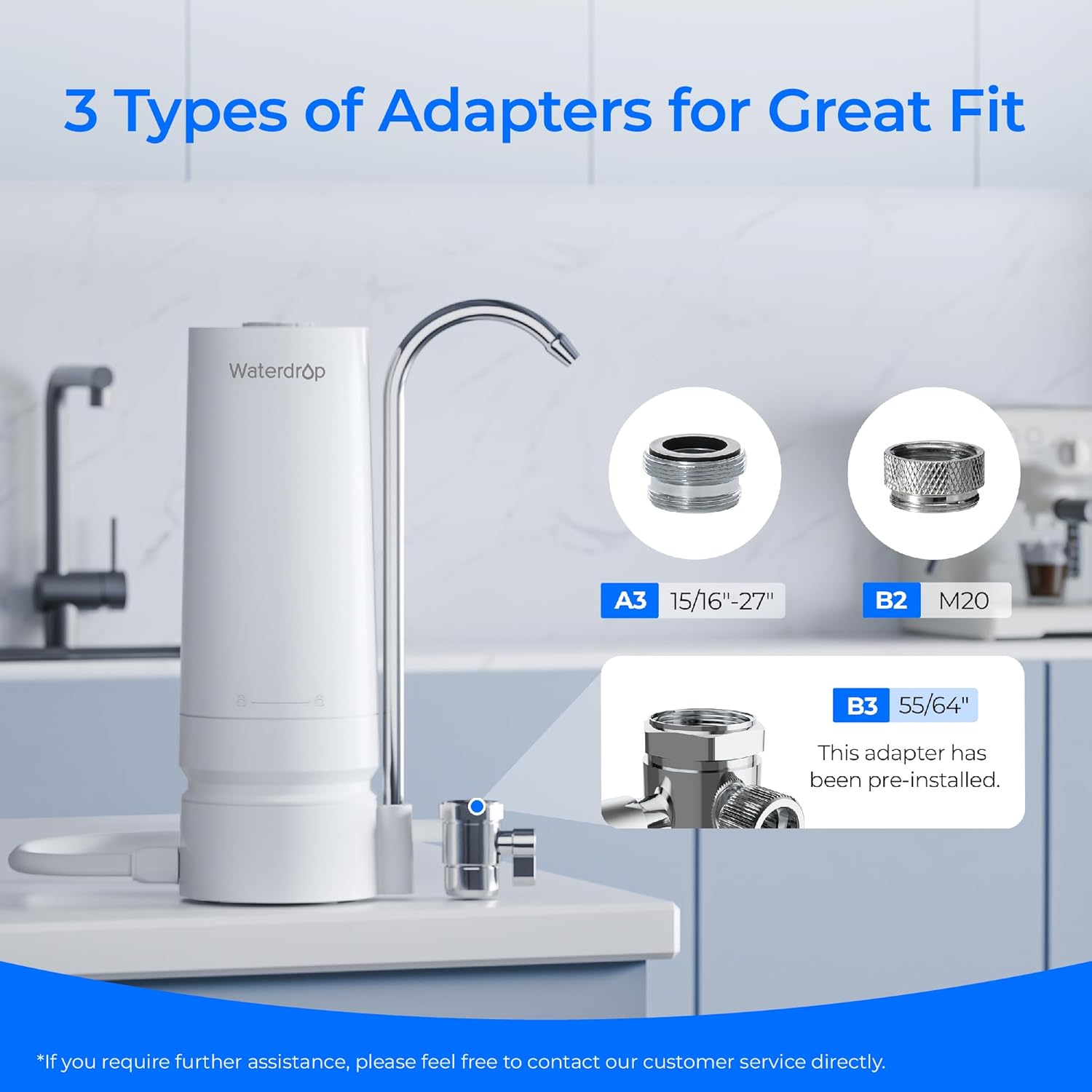 Waterdrop WD-CTF-05 Aufsatzwasserfilter, 4000 Gallonen Leitungswasserfilter mit Filterlebensdauer-Erinnerung, reduziert Schwermetalle, schlechten Geruch und 99 % Chlor (1 Filter im Lieferumfang enthalten) – Bild 8