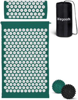 LifeGoods Akupressurmatte mit Kisse...