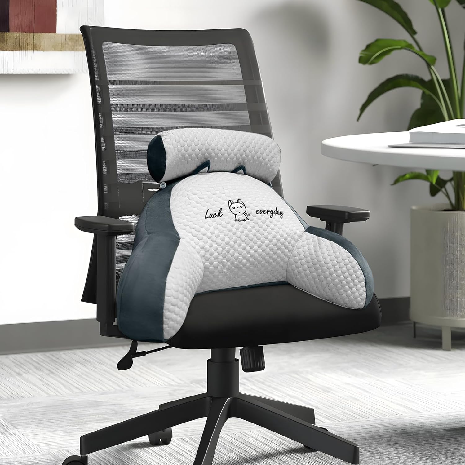 Suewidfay Lesekissen für Bett und Sofa, 70 x 50 cm, großes Rückenkissen für Erwachsene, Komfortkissen, Lesekissen mit abnehmbarer Nackenrolle und Armlehnen, Lesesitzkissen zum Lesen, Fernsehen, Faulenzen – Bild 5