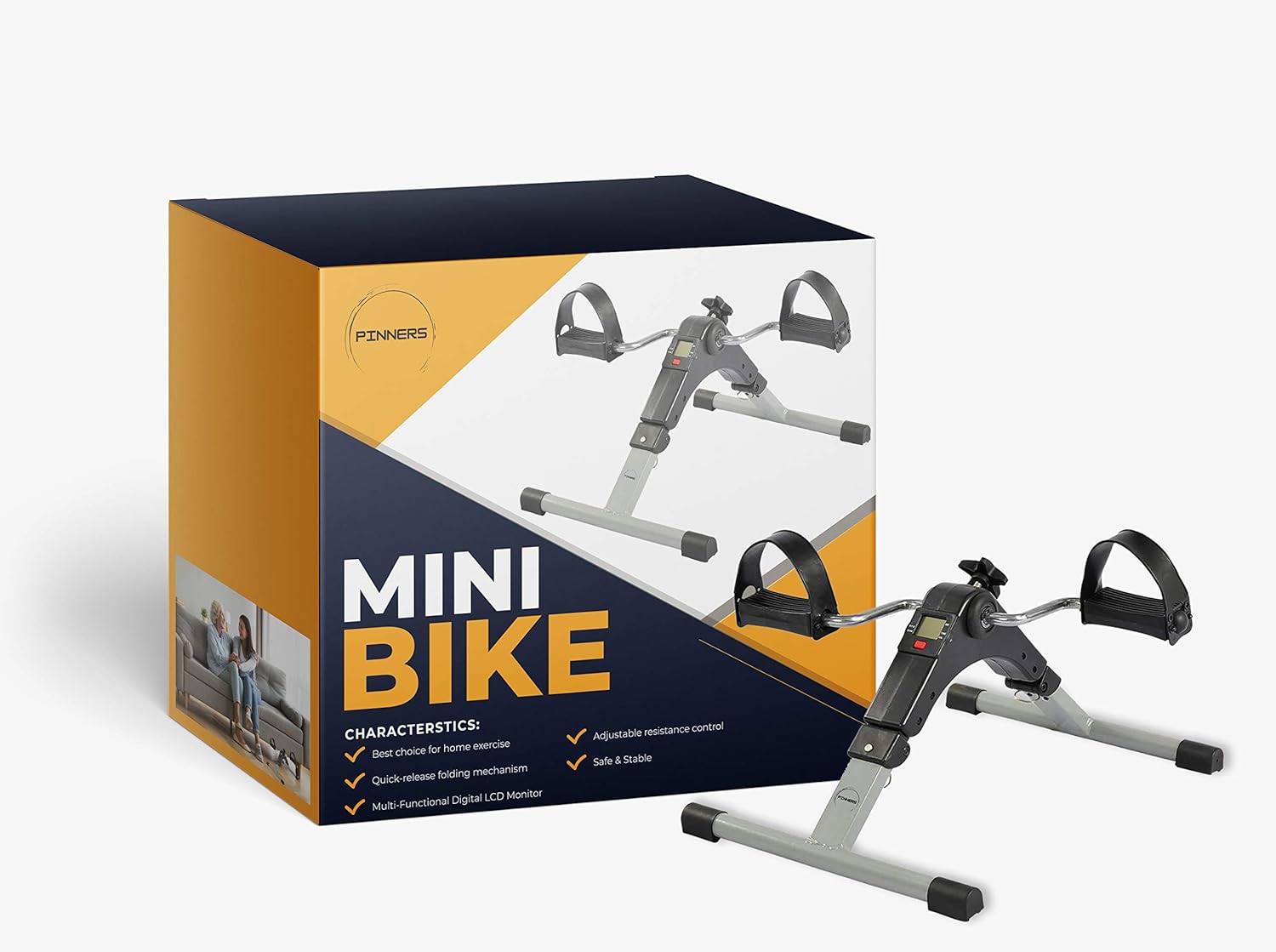 Heimtrainer-Pedale, Mini-Heimtrainer, zusammenklappbares Heimtrainer, Heimtrainingsgeräte, Seniorenpedale, Pedale für ältere Menschen, Pedaltrainer für Senioren, Pedale – Bild 2