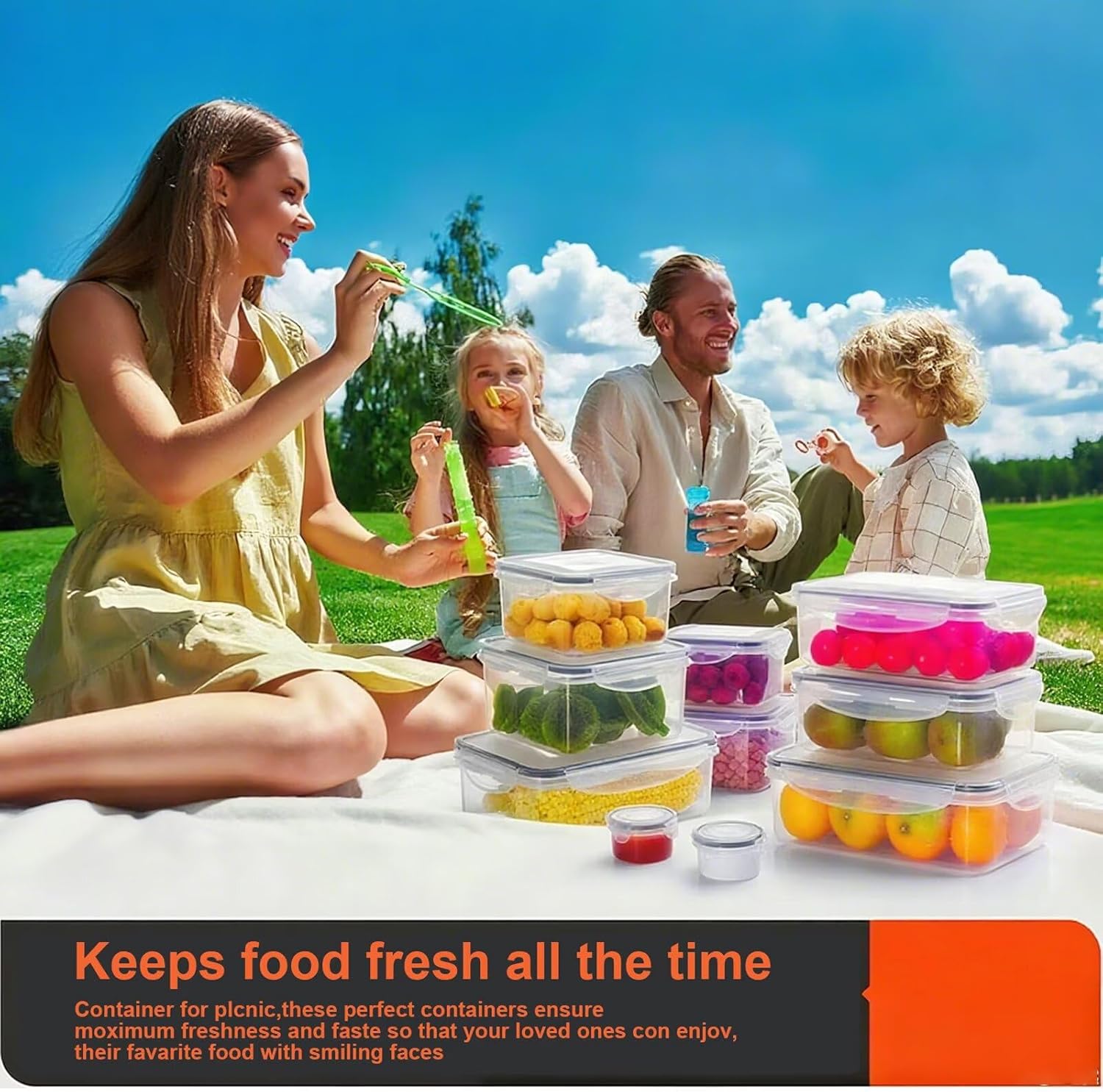 48 Frischhaltedosen mit Deckel, Meal-Prep-Boxen, Vorratsdosen-Set (24 Behälter + 24 Deckel), Aufbewahrungsboxen für die Küche, luftdicht und auslaufsicher, BPA-frei, spülmaschinen-, gefrierschrank- und mikrowellengeeignet – Bild 7