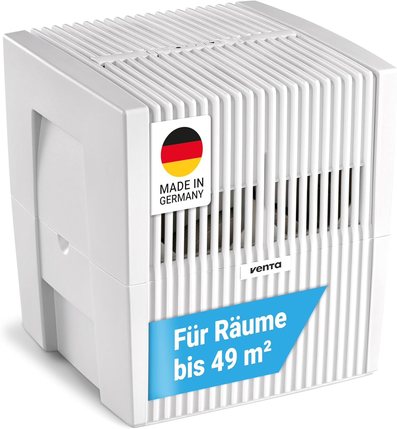 Venta Luftbefeuchter LW25 Classic Original bis 49 m², sehr leise 21 dB(A), energieeffizient 2 Watt, großer 7 L Tank, hygienische Kaltverdunstung ohne Filter