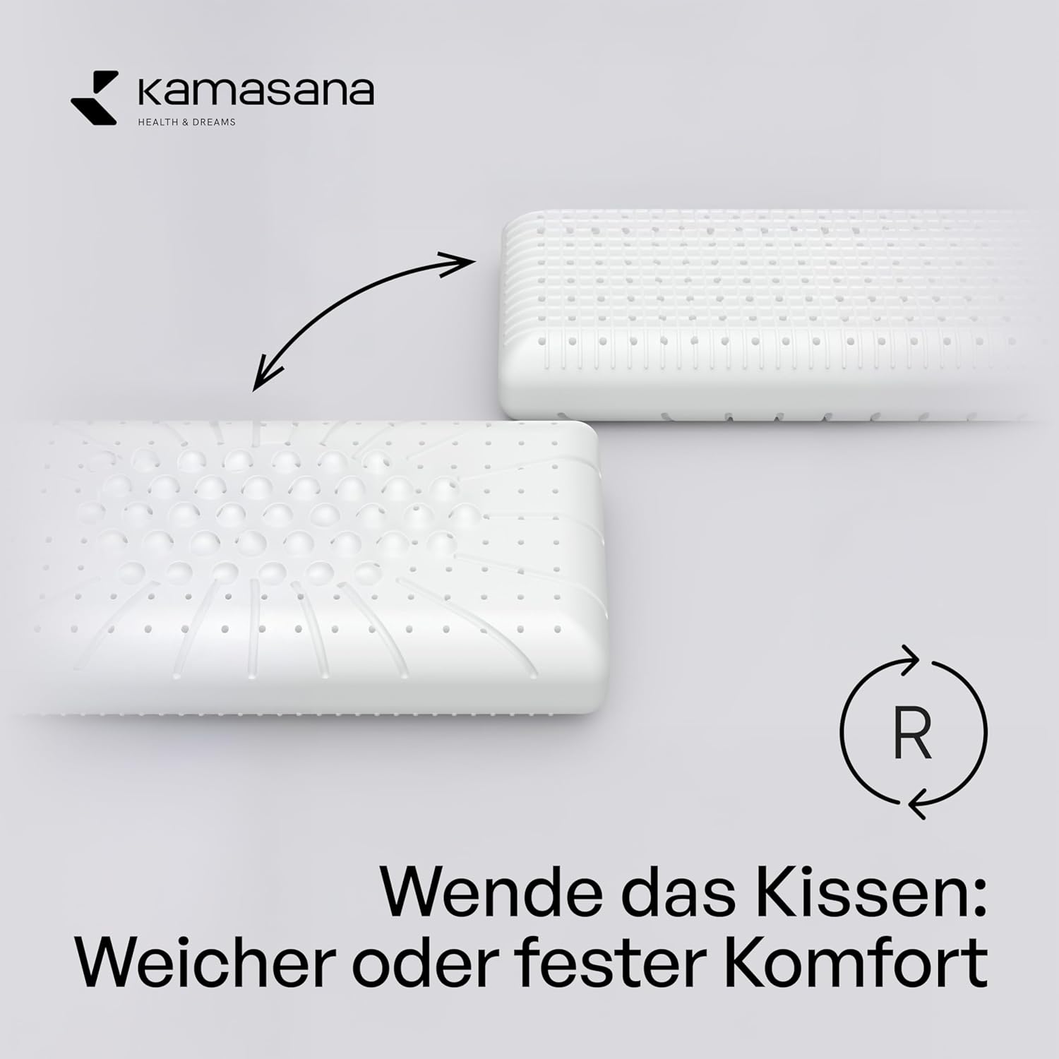 Seitenschläferkissen 40 x 80 cm, Höhe 16 cm – Orthopädisches Nackenstützkissen – Memory-Schaum-Kissen – ergonomisches Kissen mit weicher und fester Seite – Bild 2