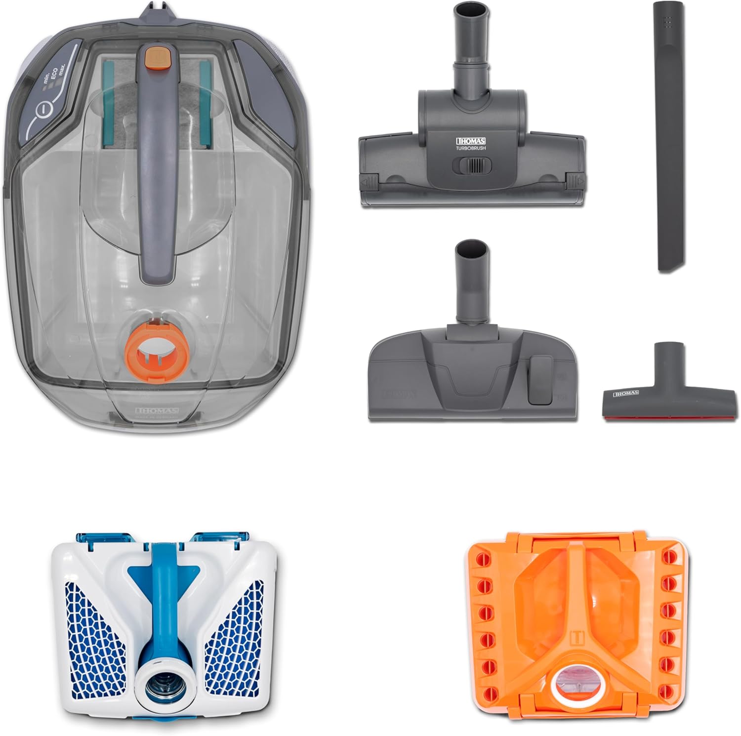 THOMAS CYCLOON HYBRID PET & FRIENDS Beutelloser Staubsauger, Zyklonstaubsauger, Zyklonfilterung, Wasserfilterung, ideal für Haustierbesitzer, 1700 Watt max., Hergestellt in Deutschland – Bild 2