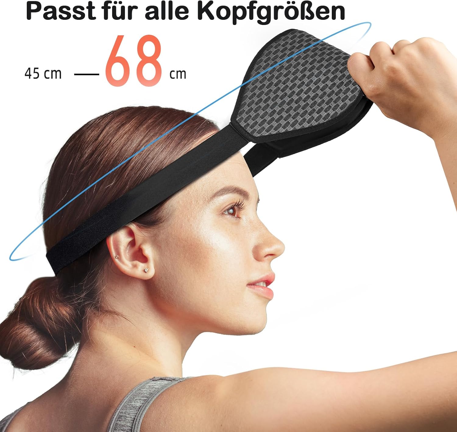 INNELO 3D-Schlafmaske für Männer und Frauen, 2025 Seiten, verbesserte Augenmaske für Seitenschläfer, 100 % lichtblockierende, ergonomische Schlafbrille, mit bequemen druckfreien Augenhöhlen für Reisen, Grau – Bild 6