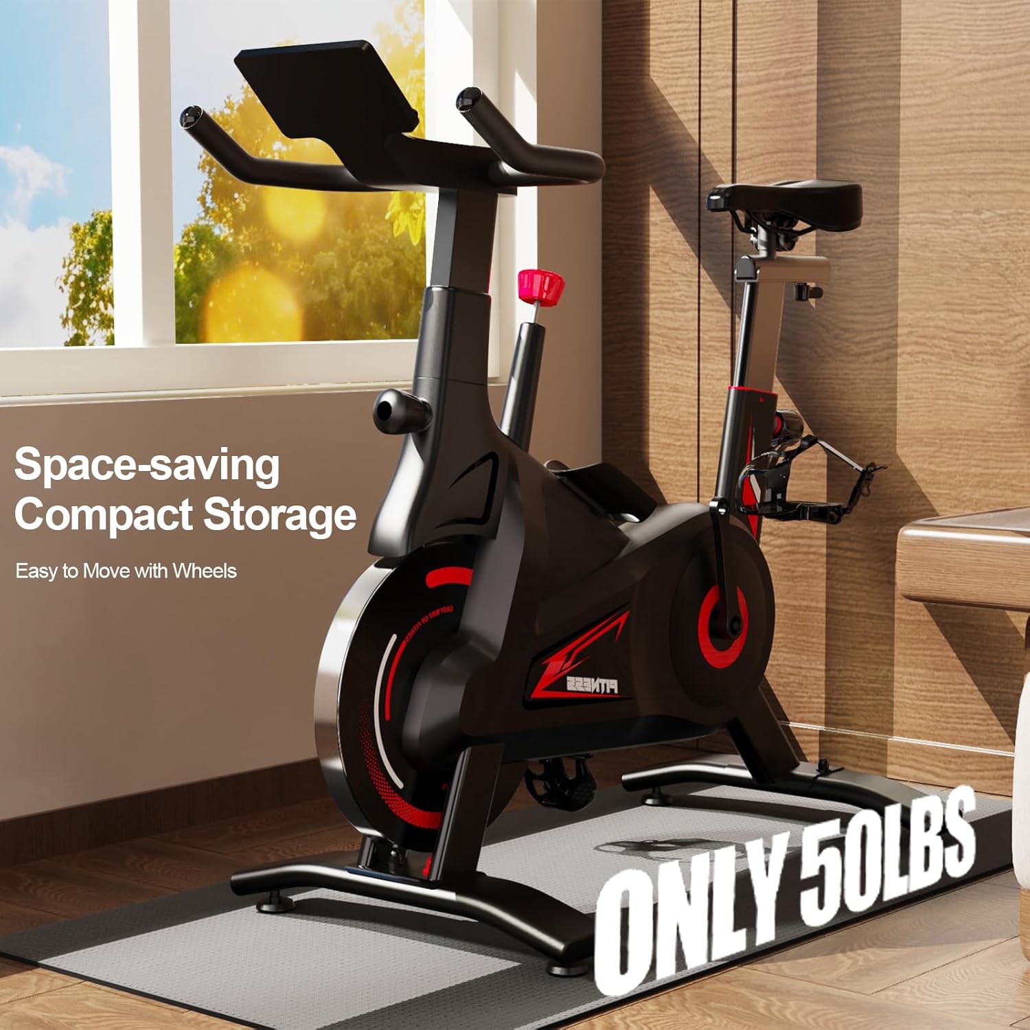 Bluearth Heimtrainer, leiser Magnetwiderstand, Heimtrainer-Fahrrad für Cardio-Training zu Hause, max. 150 kg, magnetisch schwarz – Bild 7