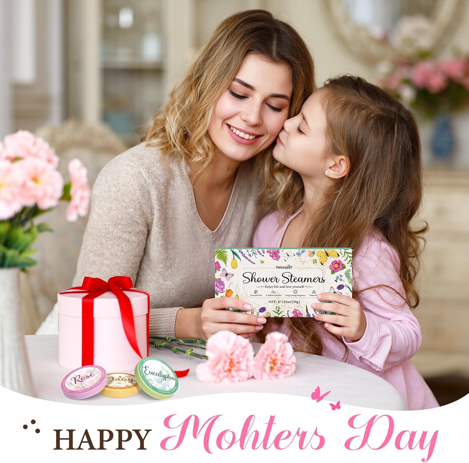 Geschenke für Frauen, Badebomben, Aromatherapie, Geburtstagsgeschenke für Frauen, Duschdampfer, Home SPA, natürliches ätherisches Öl für Muttertag, Geschenk für Mama (8 Stück) – Bild 8