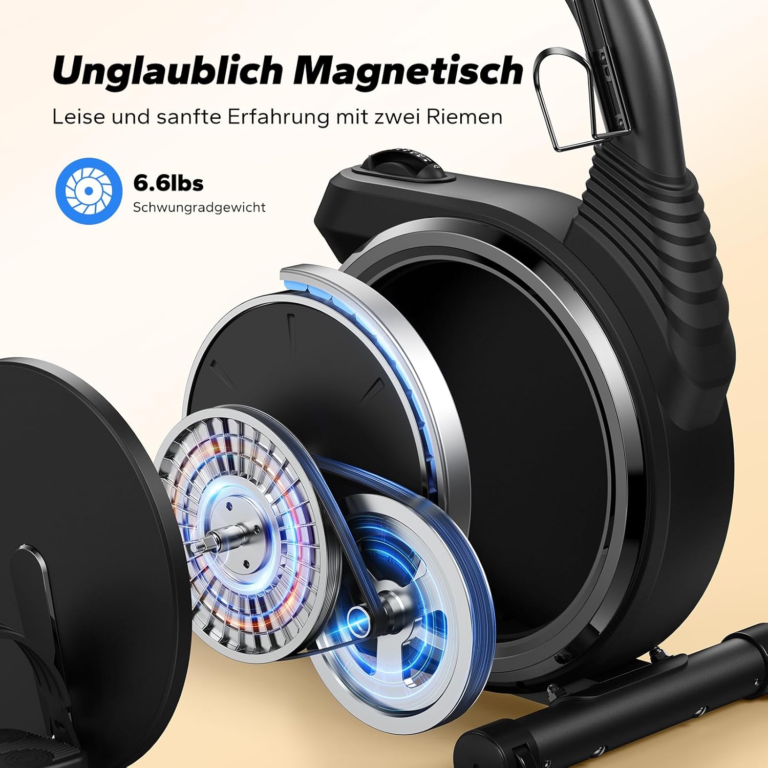 MERACH Liege-Heimtrainer für zu Hause mit 8 einstellbaren Widerstandsstufen, leichter kommerzieller Heimtrainer mit Smart Bluetooth, exklusiver App-Konnektivität, LCD-Display, Herzfrequenzsensoren – Bild 2