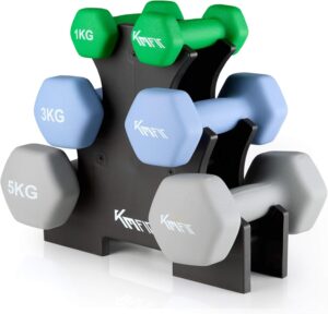 KM-Fit Hantelset 18 kg mit Ständer...