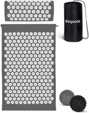 LifeGoods Akupressurmatte mit Kisse...