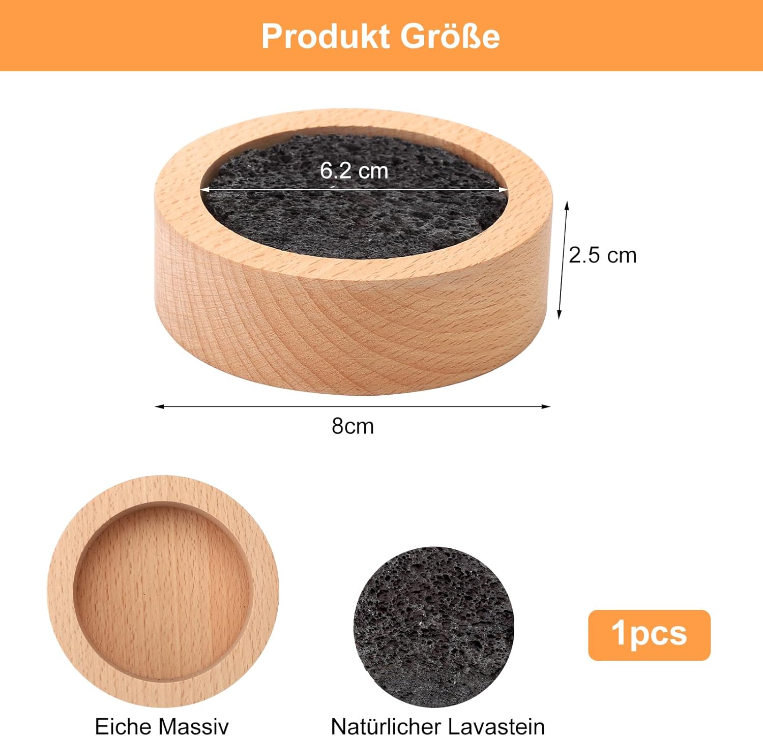Duftstein, natürlicher Lavastein-Diffusor, Duftsteine für ätherische Öle, Aromatherapie-Diffusor, Diffusor für ätherische Öle für Schlafzimmer, Wohnzimmer, Sauna, Badezimmer, Büro, Auto – Bild 2