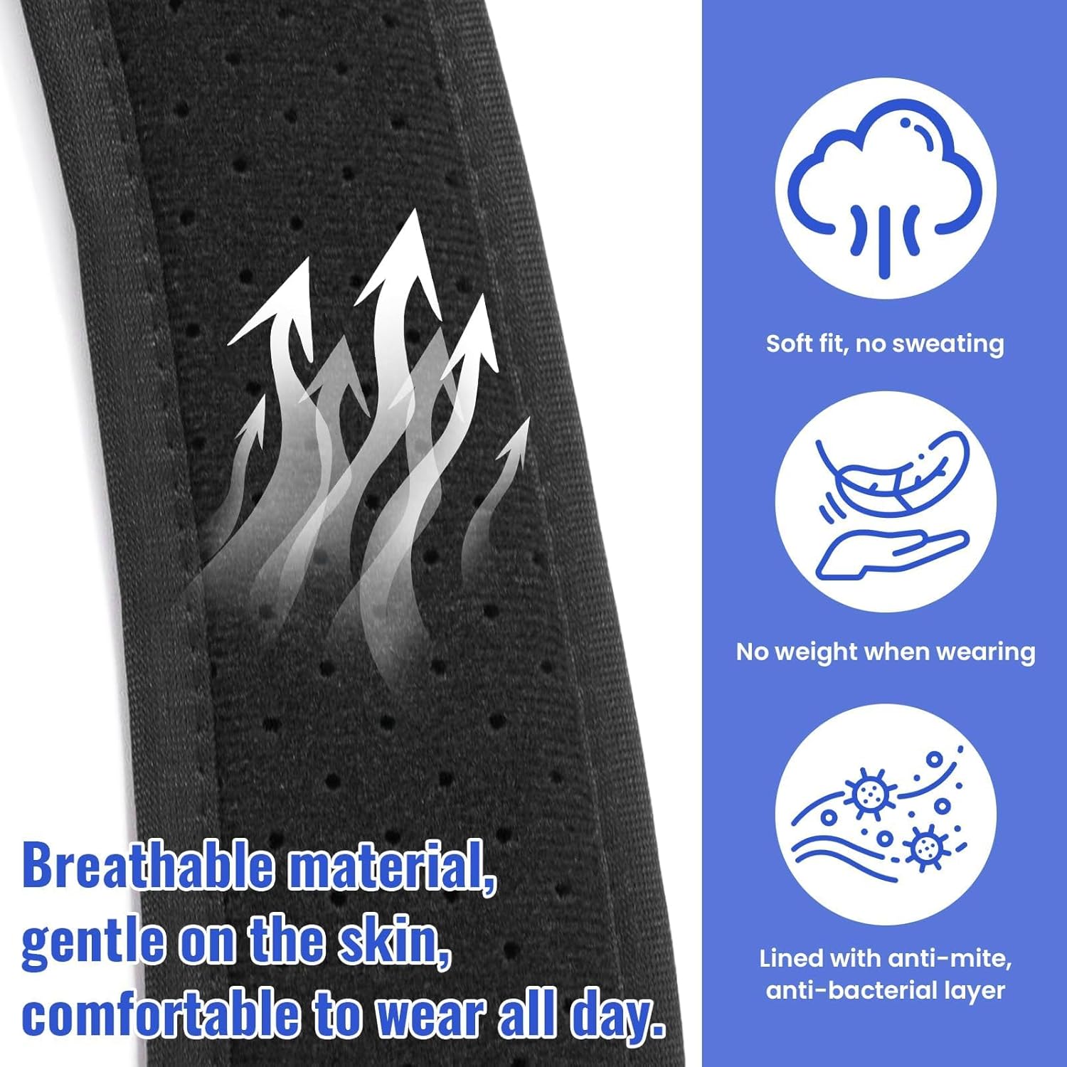 Rücken Geradehalter,Rückenstützgürtel,Haltungskorrektur Rücken Damen,Posture Corrector Men,Haltungstrainer,Unisex(80-95cm) – Bild 4