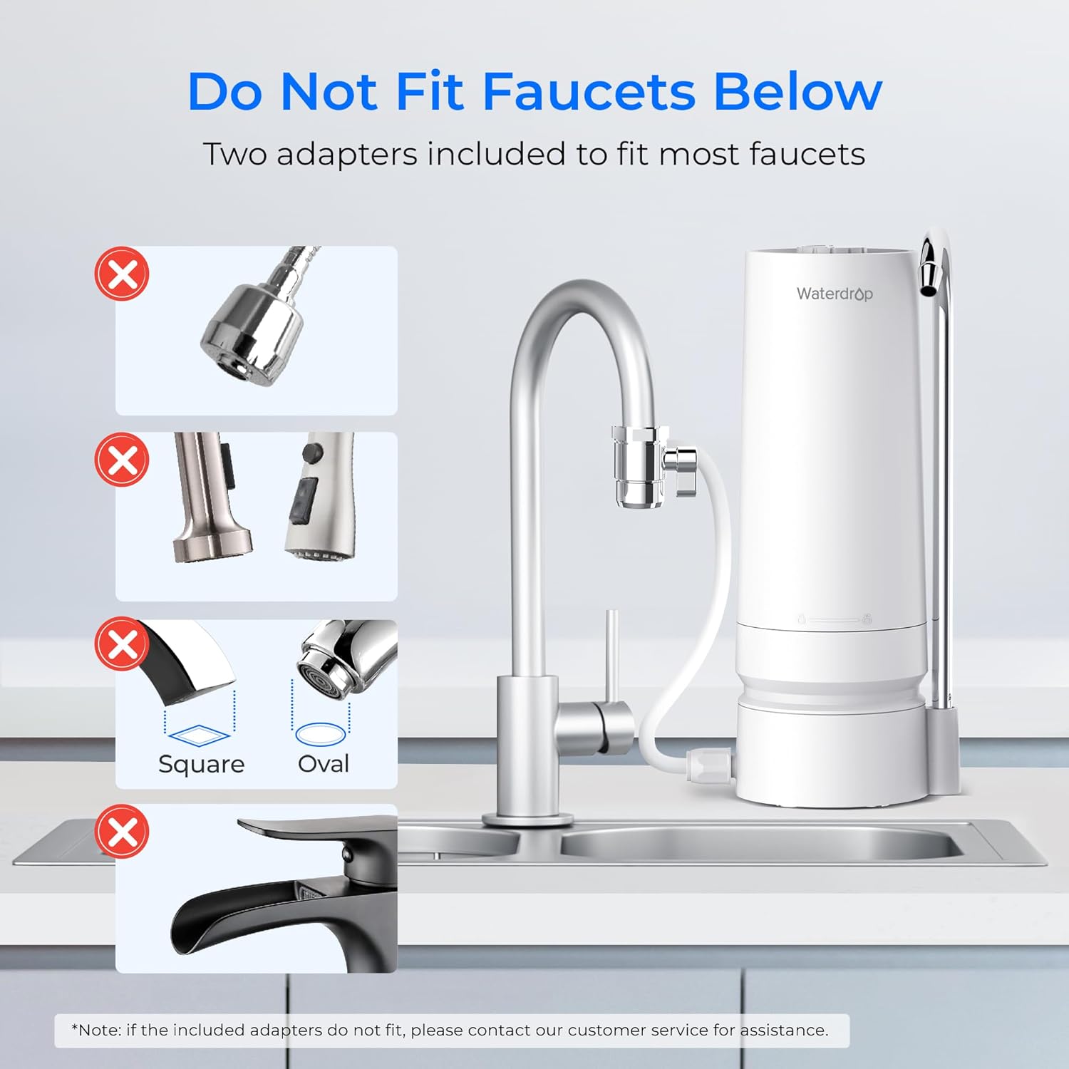 Waterdrop WD-CTF-05 Aufsatzwasserfilter, 4000 Gallonen Leitungswasserfilter mit Filterlebensdauer-Erinnerung, reduziert Schwermetalle, schlechten Geruch und 99 % Chlor (1 Filter im Lieferumfang enthalten) – Bild 2