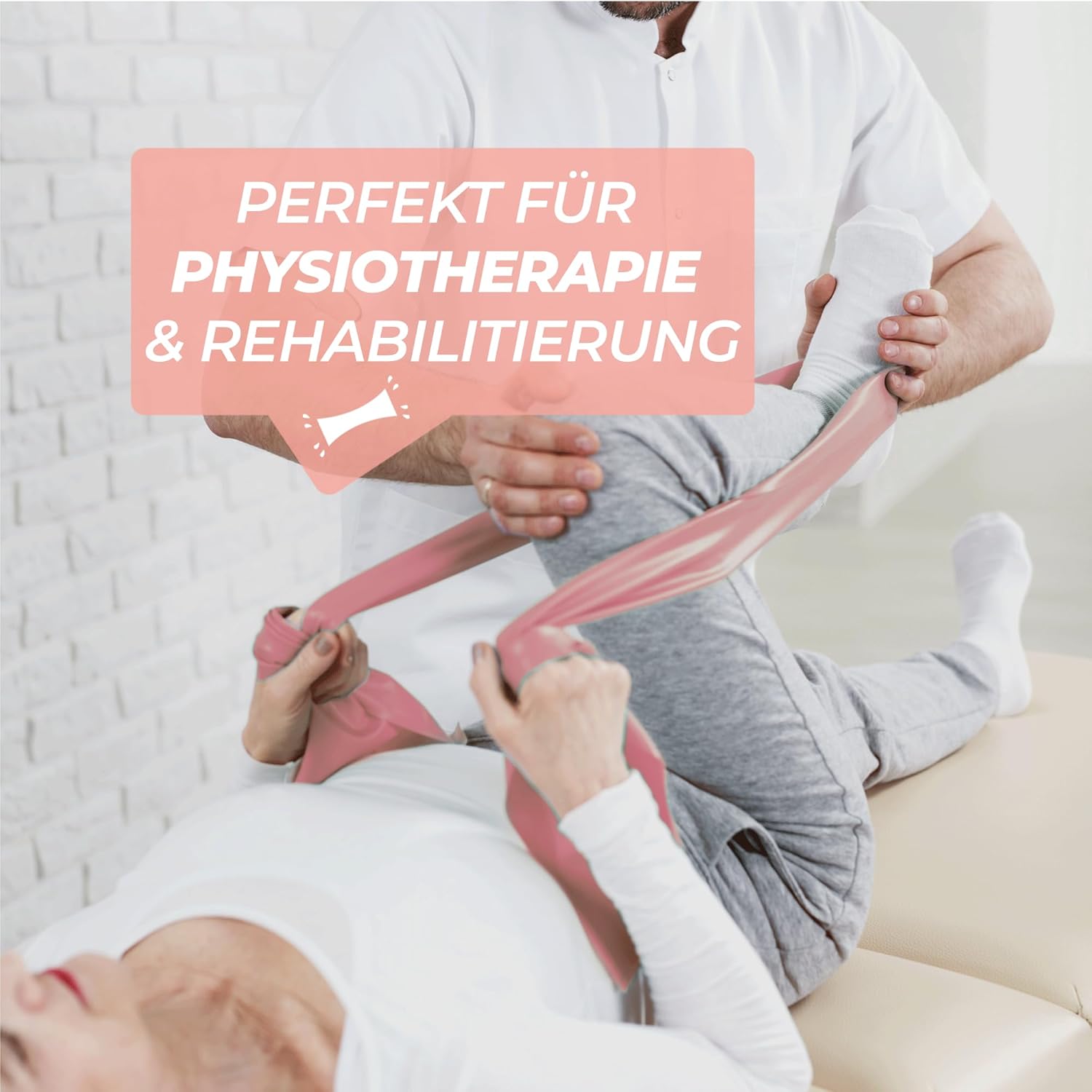 Coresteady Gymnastikband für Männer und Frauen – Fitnessband ohne Zurückschnellen für Krafttraining – Gummiband Sport für Fitness, Pilates, Physio und Yoga – Mit Trainingsanleitung – Bild 5