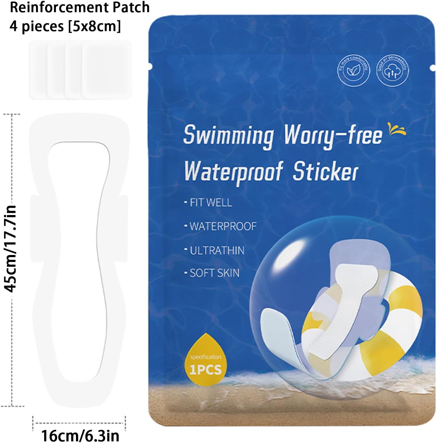 Wasserdichte Einlegesohlen zum Schwimmen, hypoallergene Hygieneprodukte für den Wasserkreislauf, Menstruationsschutz für Badeanzüge, Zonen-Intimreisen, Outdoor-Aktivitäten – Bild 5