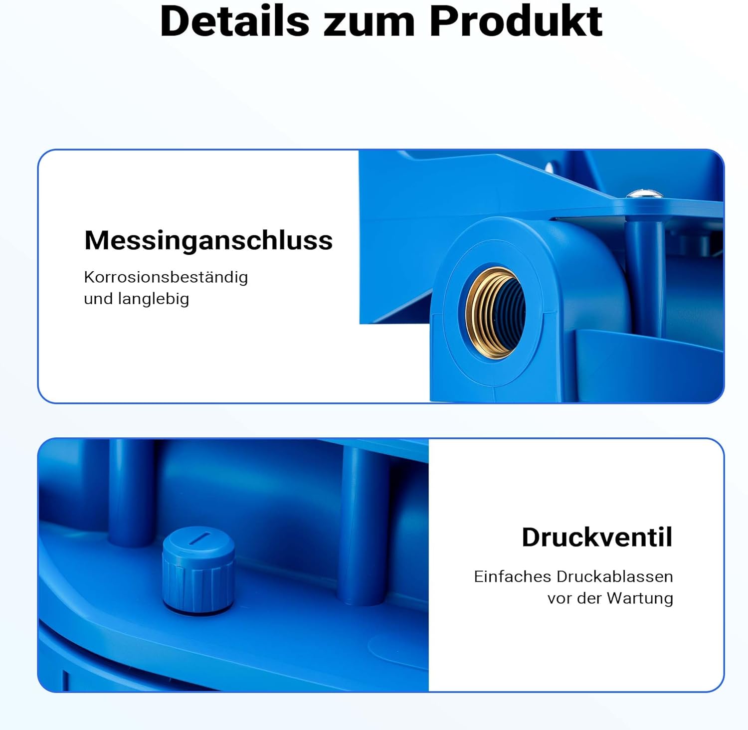 Naturewater NW-BR10B4 3-Stufen-Wasserfilter, 5 µ, 20,67 mm (1/2 Zoll), Durchmesser 60 mm PP-Kartusche, Filterwandhalterung, Filterschlüssel, Sedimentfilter, Aktivkohleblock, Aktivkohlegranulat – Bild 6