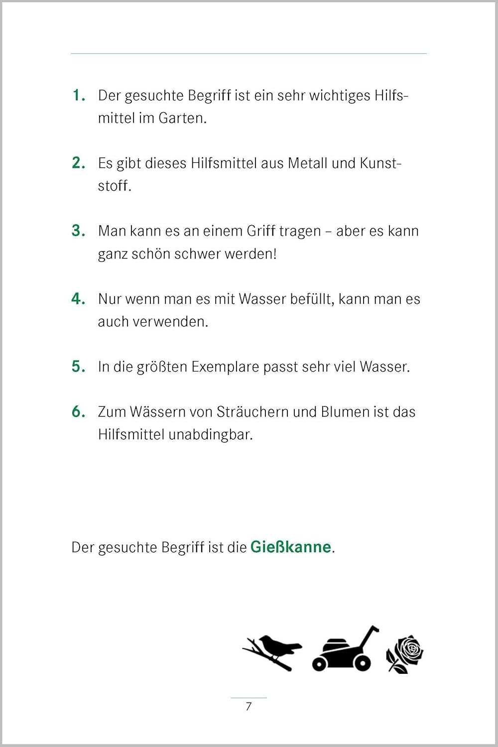 Umschreibungen Garten: Beschäftigung und Gedächtnistraining für Senioren mit Demenz. Beliebt und bewährt bei Senioren (SingLiesel Kompakt. Für ... für Senioren. Auch mit Demenz) – Bild 5