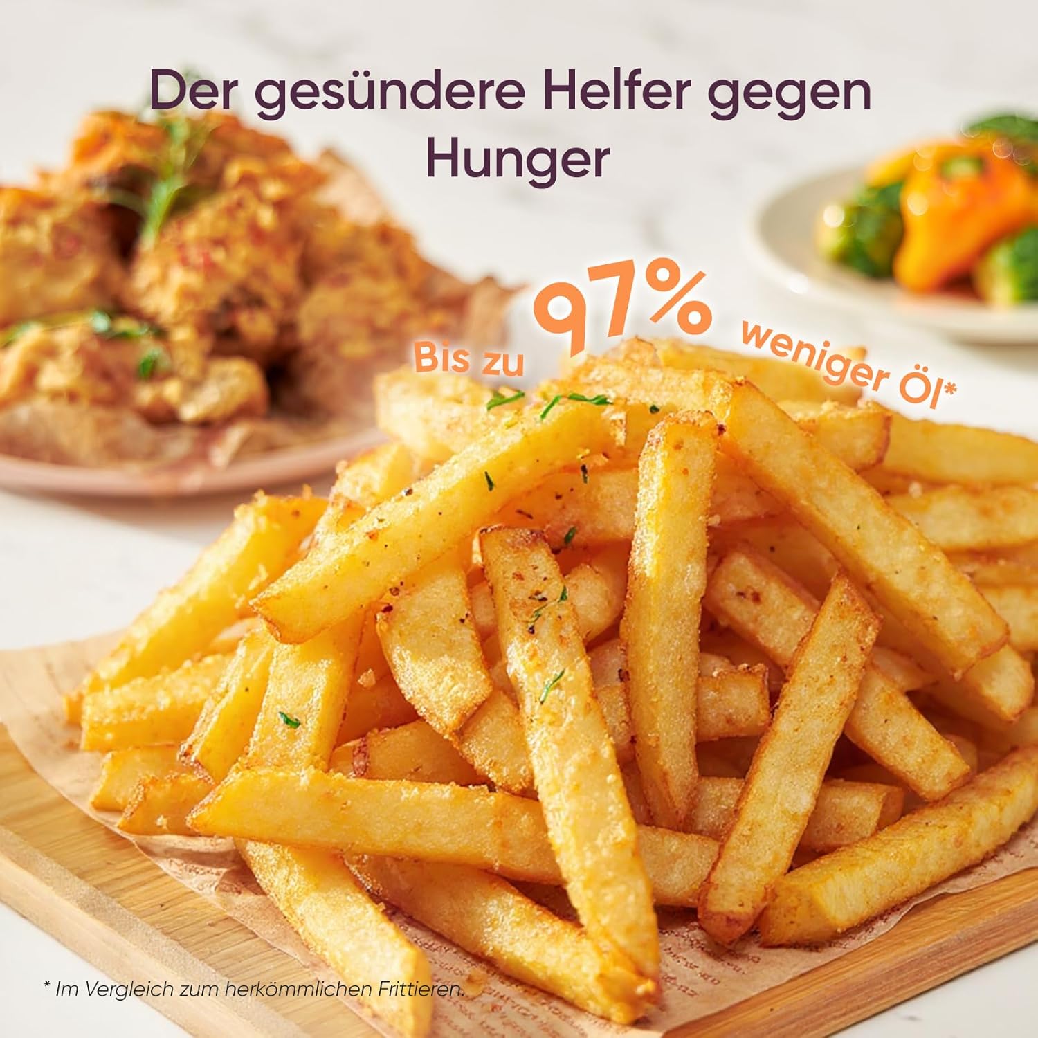 COSORI Heißluftfritteuse, Airfryer Testsieger 2024, 11-in-1 Heißluftfritteuse XXL 5,5 L, Heißluftfritteuse mit Schüttelerinnerung, 97,3 % Öleinsparung, 67,5 % Energieeinsparung, spülmaschinenfeste Körbe – Bild 4