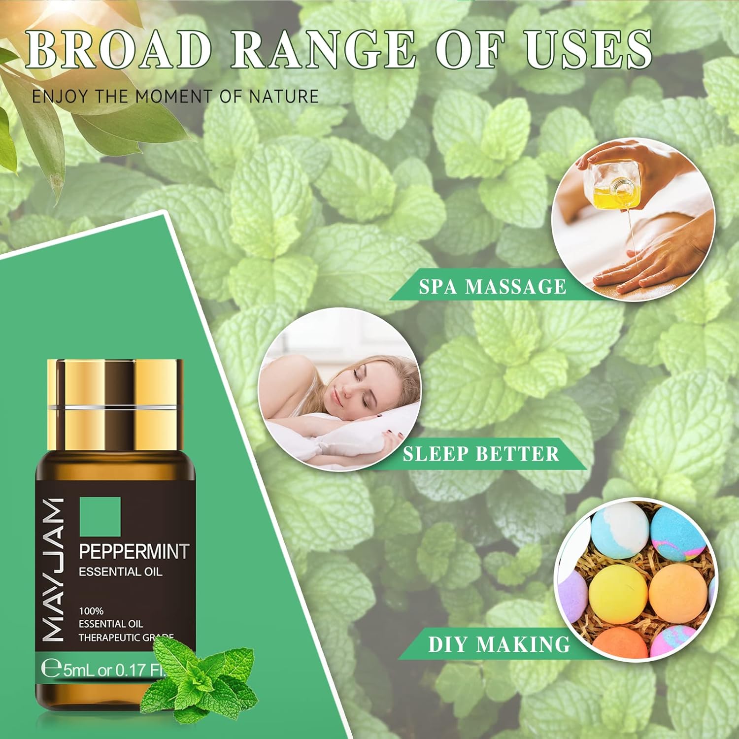 MAYJAM Set mit ätherischen Ölen 35 x 5 ml, ätherische Öle für Diffusor, Aromatherapie-Duftöl-Geschenkset, natürliches reines ätherisches Öl Lavendel, Eukalyptus, Vanille, Rose, Teebaum – Bild 5