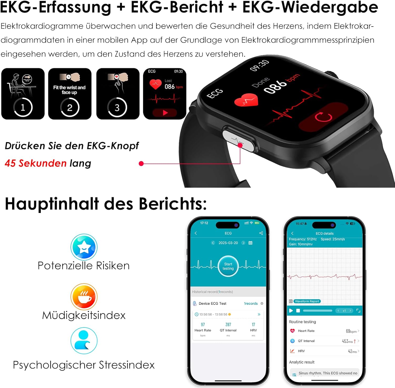YYKY Smartwatch 2.1 Wasserablauf-Smartwatch mit SOS-Funktion – Bild 2