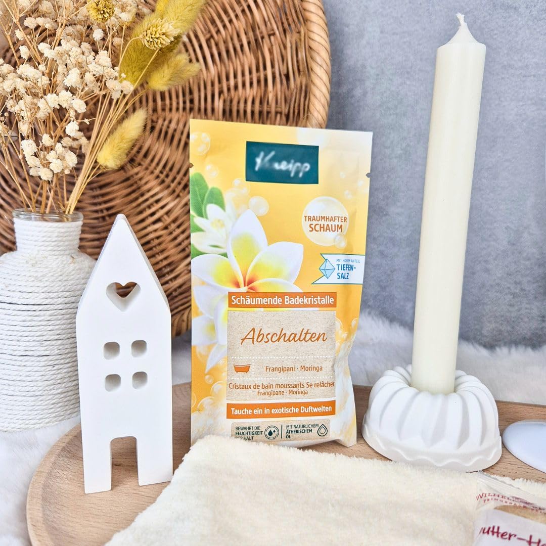 Wellness-Geschenk | Geschenkset Damen mit Entspannungsbadeschaum | Kleine Auszeit in Canvas-Baumwollkorb Geschenk Freundin | Entspannungsgeschenk | Geschenke Freundin | Geburtstagsgeschenk Frauen – Bild 6