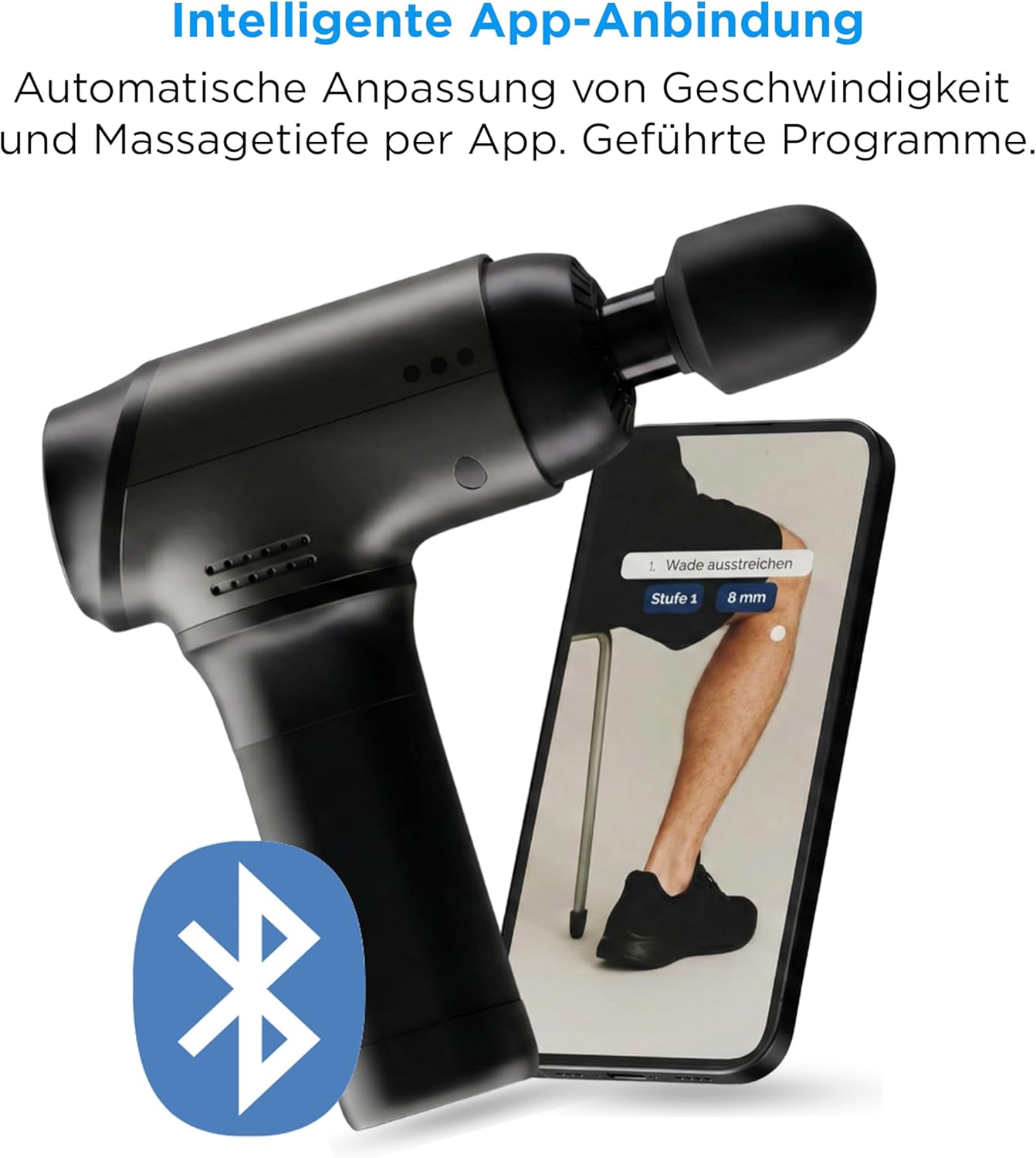 OrthoMechanik 4.0 Flex | OrthoGun | Variable Amplitude (8–12 mm) und interaktive App mit Videoanleitung | 8 Anhänge | 4000-mAh-Akku – Bild 4