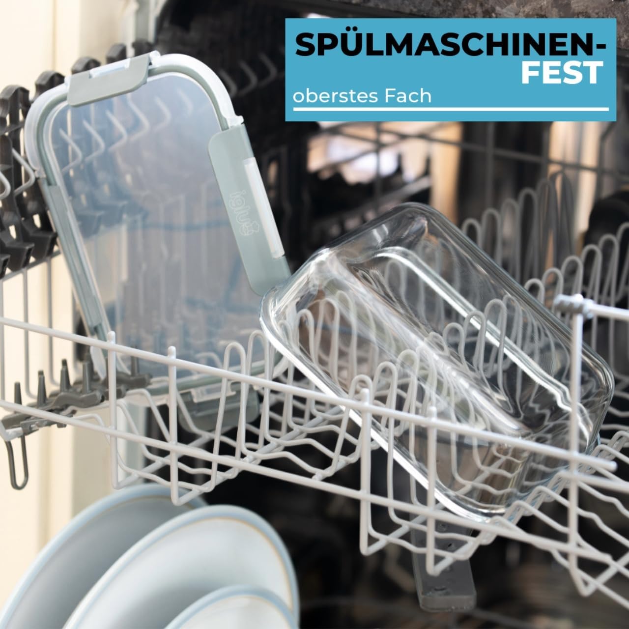 Igluu Meal Prep Frischhaltedosen aus Glas mit BPA-freien Deckeln (12 Stück) – mikrowellen-, ofen-, gefrierschrank-, spülmaschinenfest, auslaufsicher – verschiedene Größen – langlebiges Borosilikatglas – Bild 8