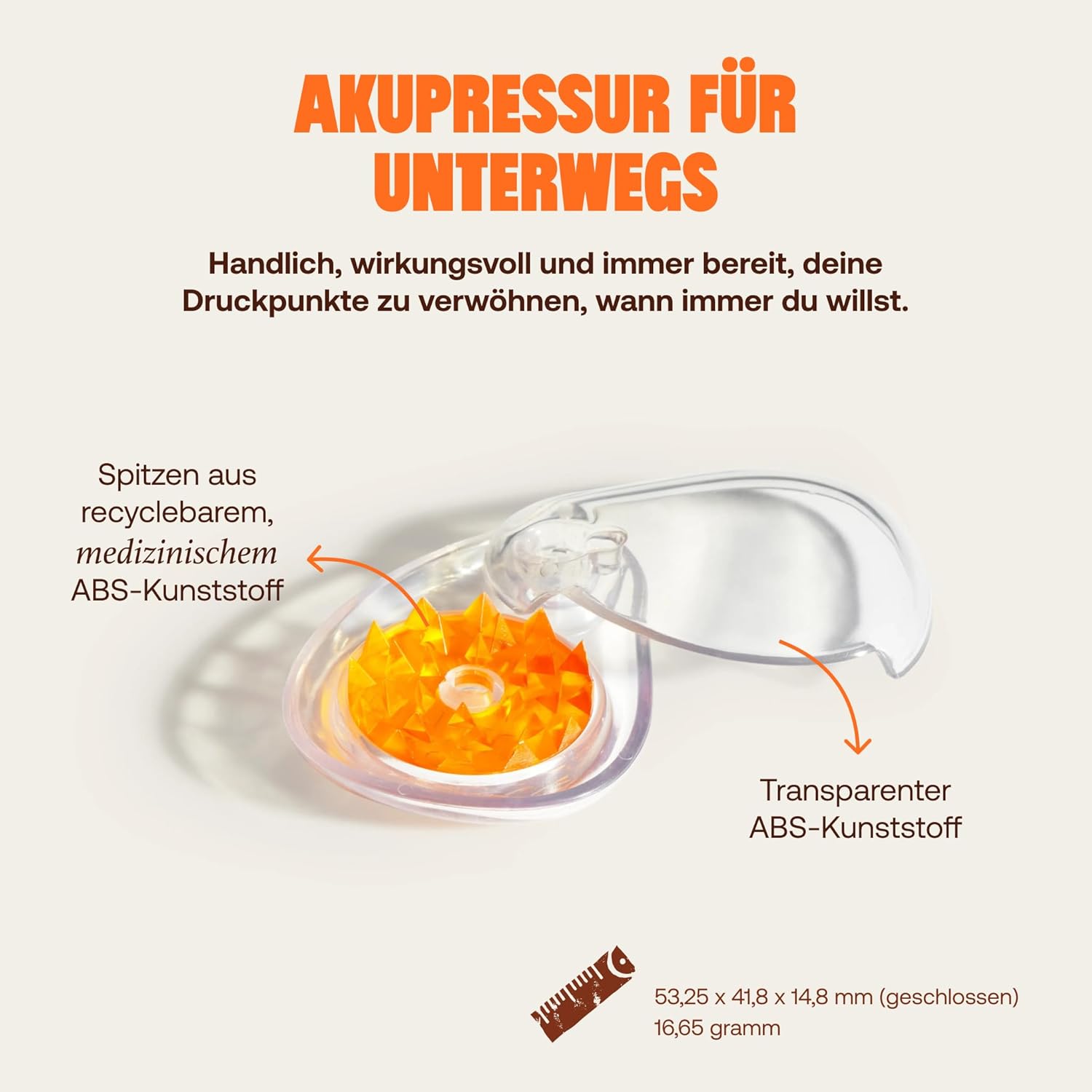 ShaktiMat (das Original seit 2007) Akupressur-Schlüsselanhänger gegen Stress und Kopfschmerzen – fördert die Durchblutung – Bild 3