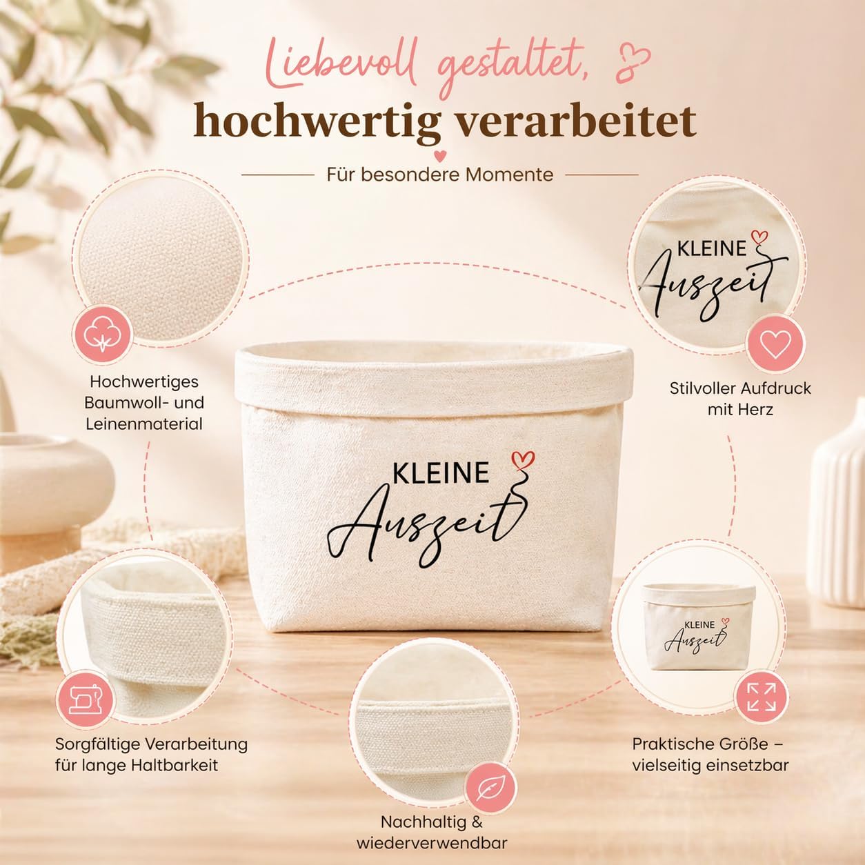 Geschenkset für Frauen – Kleines Auszeit-Wellness-Set, Selbstpflege-Geburtstagsgeschenk für Freundin, Kollegin, Schwester, Mama & Oma, Pink – Bild 4
