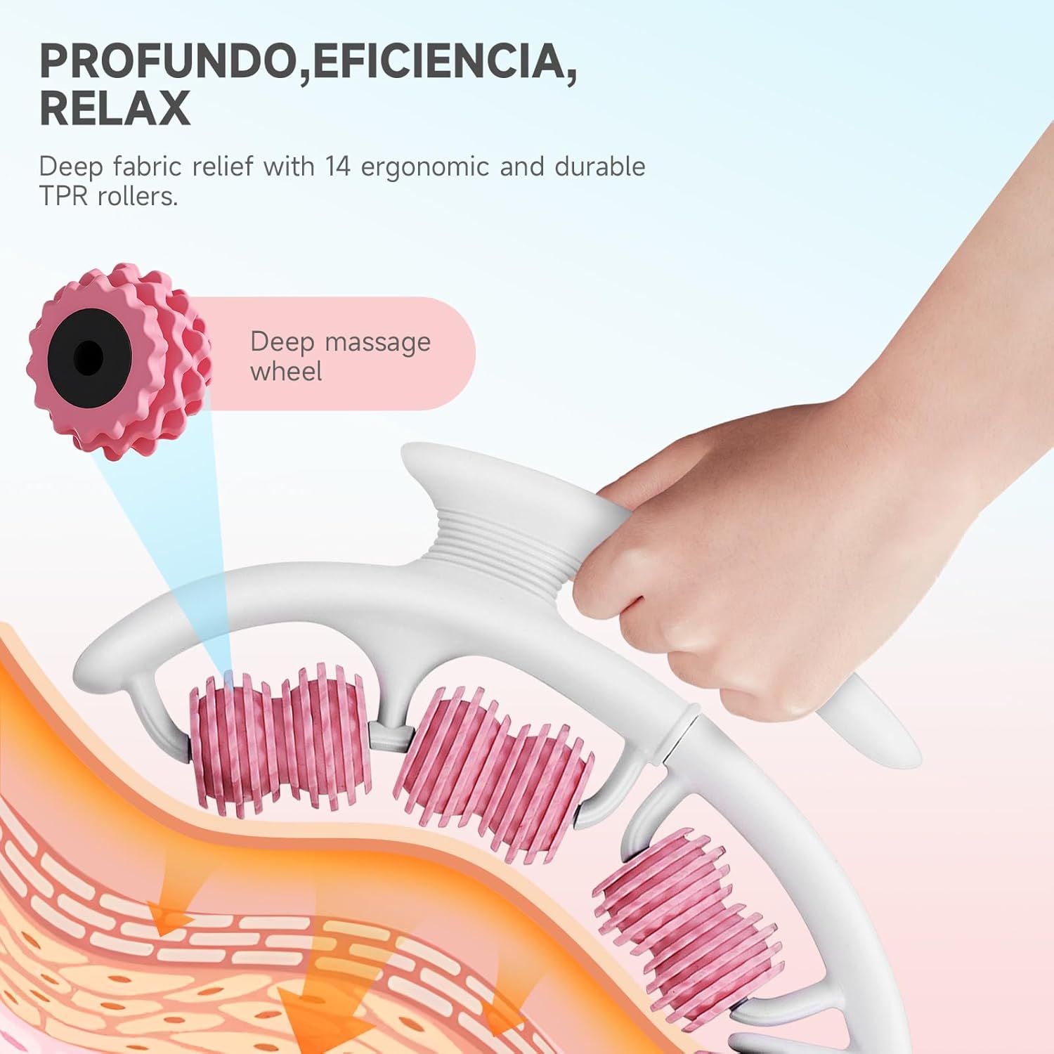 Lymphdrainagegerät, Cellulite-Massagegerät für Muskelschmerzen und Schmerzen, Linderung, 360°-Abdeckung, Massagerolle für Beine, abnehmbar, Arme – Bild 3