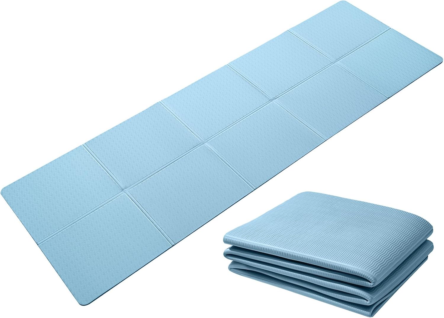 Good Nite, faltbare Yogamatte, rutschfest, tragbar, Fitness, Fitness, Pilates, Sport, Reisematte für Damen und Herren, 182,9 x 61 x 0,6 cm