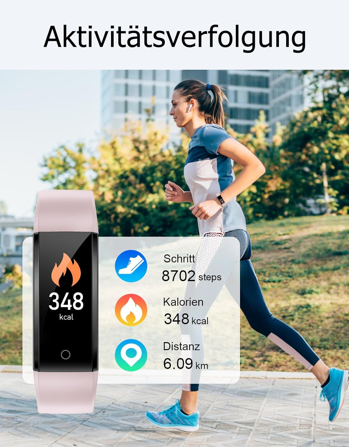 GRV Schrittzähler Uhr Ohne Bluetooth/Ohne Handy für Damen Herren Senioren Kinder,Fitness Tracker Fitnessuhr mit Schrittzähler Kalorienzähler,Schlafüberwachung Aktivitätstracker für Gehen Laufen – Bild 3