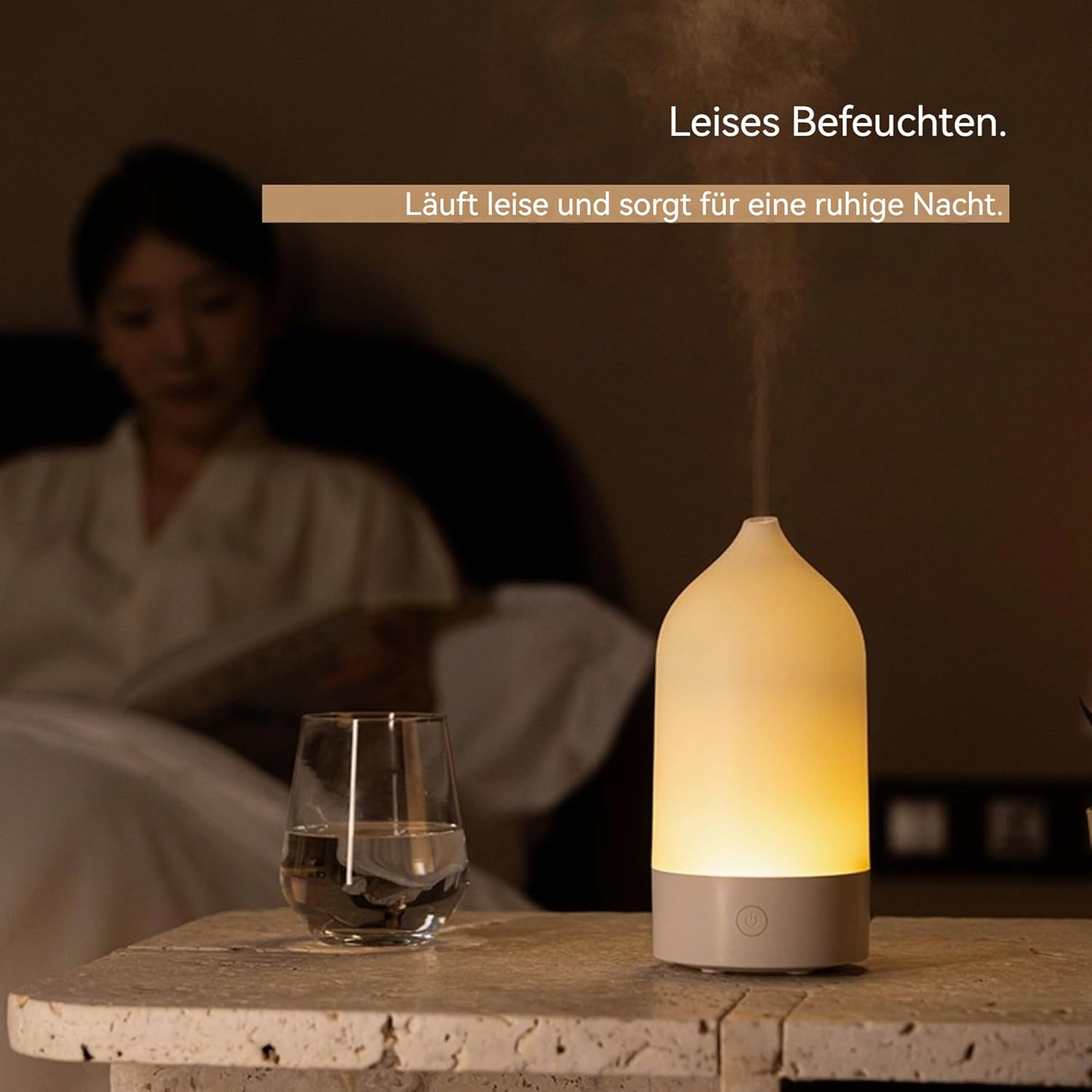 Duftöl-Diffusor mit automatischer Abschaltfunktion, 7-farbige LED-Lichter,120 ml,Ultraschall-Aromatherapie und Luftbefeuchter für Entspannung und Wellness – Bild 4