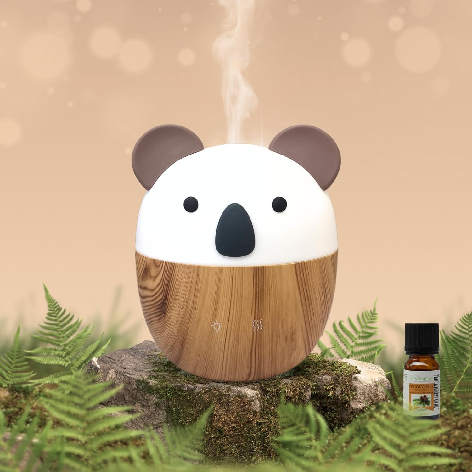 Zen'Arôme Woofie Diffusor für ätherische Öle, Ultraschall-Aromatherapie-Diffusor für kaltes Wasser, elektrischer USB-2-Diffusionsmodus, automatische Abschaltung, LED-Beleuchtung, leise und kompakt – Bild 10