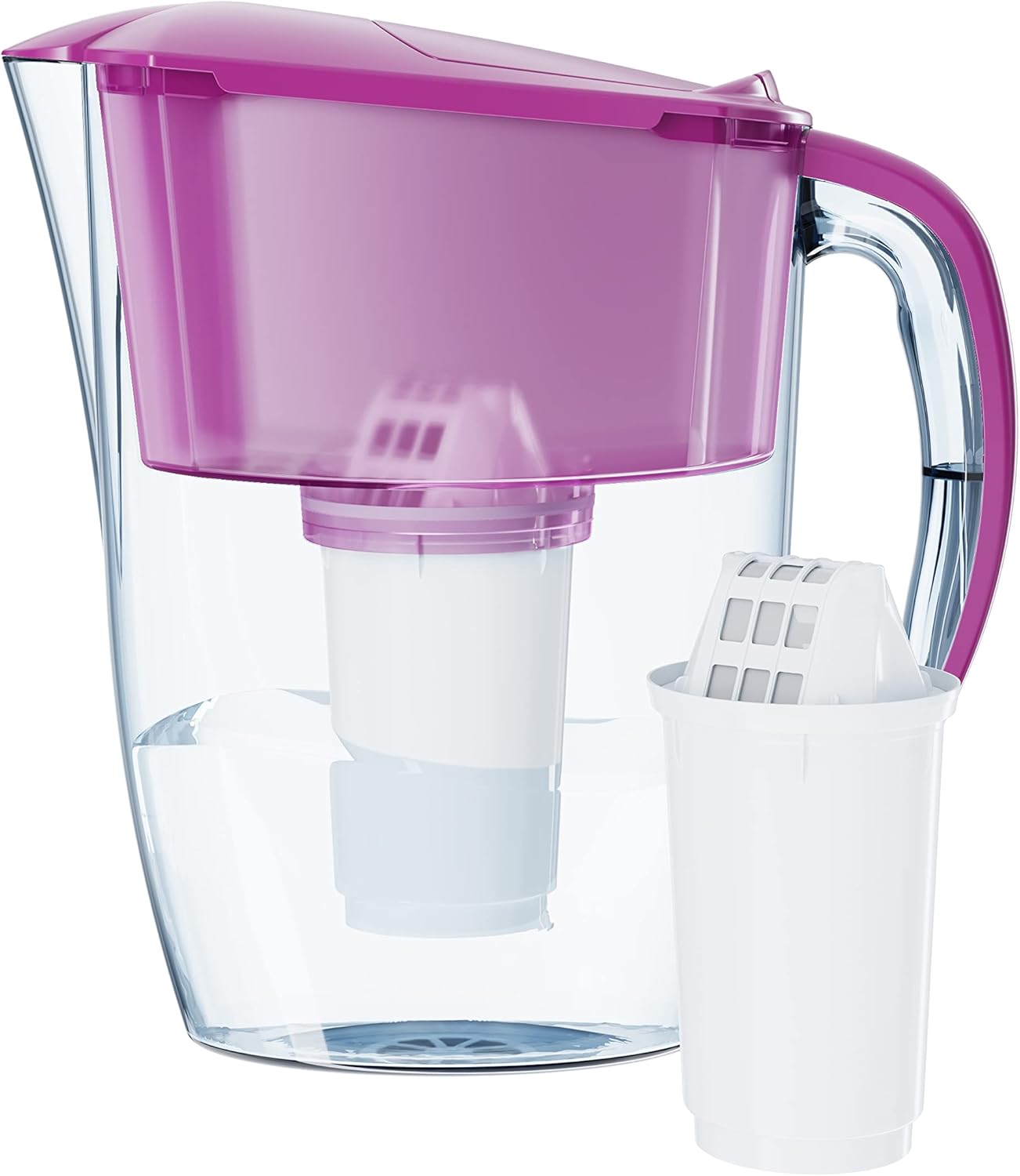 AQUAPHOR Smile Cyclamen Wasserfilter inkl. 1 A5 Filter mit Magnesium I Reduziert Kalk und Chlor I Karaffe für 2,9 LI Kompakter & leichter Wasserfilter I Tischwasserfilter I Passt in die Kühlschranktür – Bild 4