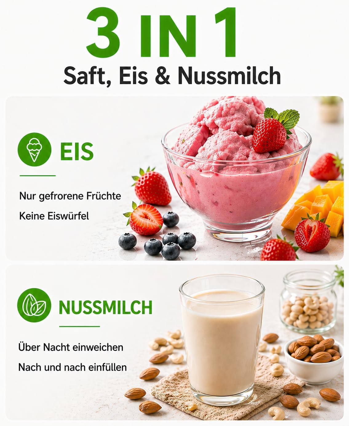 TUUMIIST Slow Juicer mit 150 mm extra großem Einfüllschacht, Entsafter Gemüse und Obst, Testsieger, anwendbarer Entsafter für ganzes Obst und Gemüse, BPA-frei, glänzendes Schwarz – Bild 5