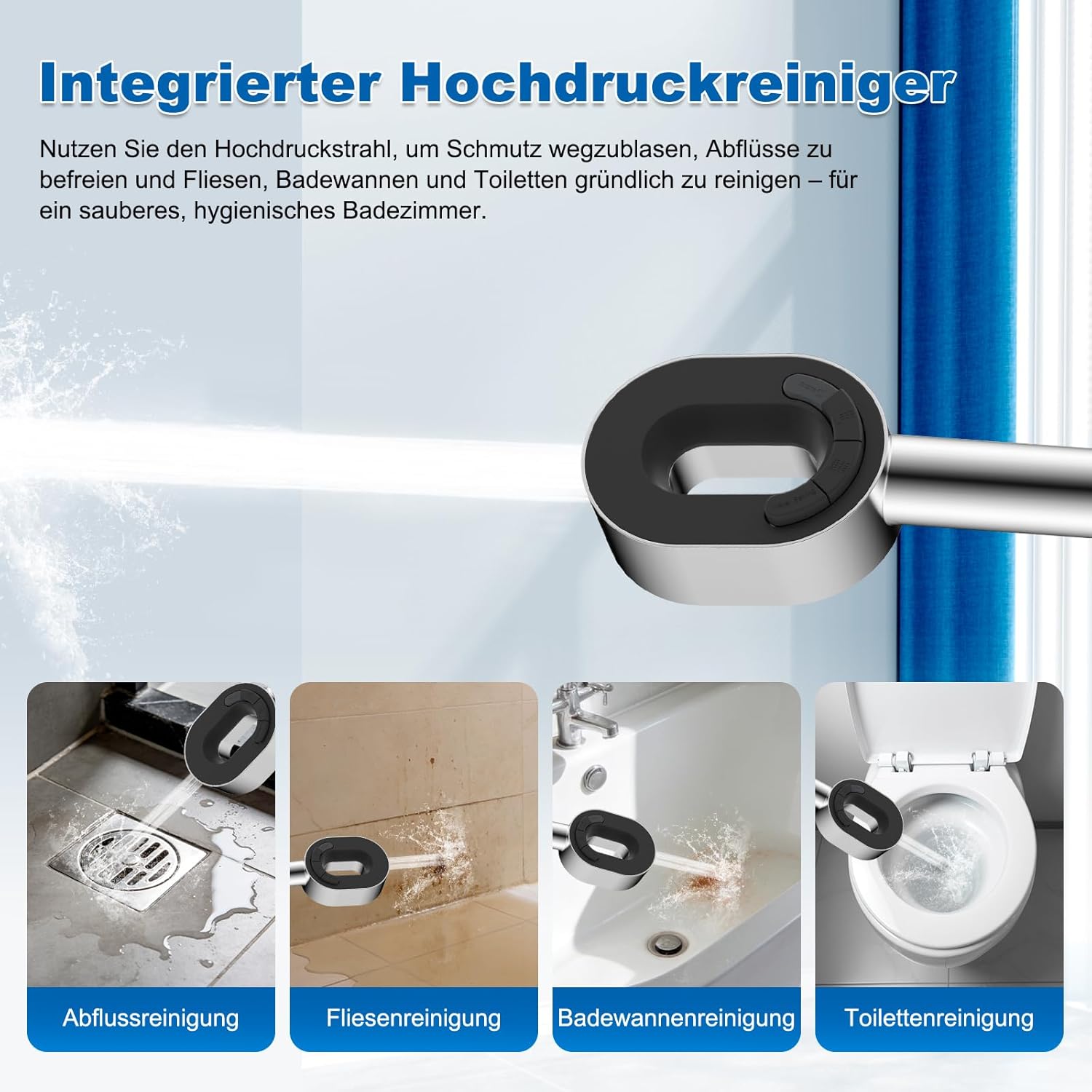 Hibbent Filterduschkopf mit Schlauch 1,5 m – Hochdruck-Handbrause mit 20 Stufen Wasserfilter gegen Chlor & Kalk – 5 Strahlarten Massageduschkopf für Haut & Haare, inklusive Filter – Bild 6