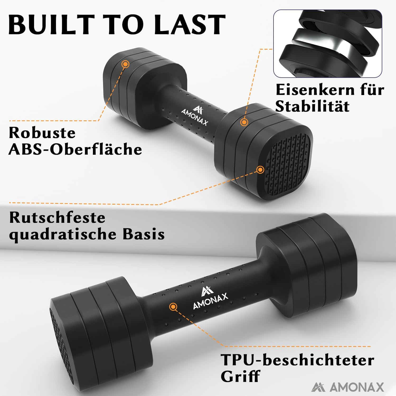 Amonax Verstellbare Hanteln, Hanteln Frauen Set, 1-5kg Kurzhanteln 2er Set, 4-in-1 Hantel Set für Frauen und Männer, Gewichte Hantel für Home Gym, Krafttraining Zuhause – Bild 4