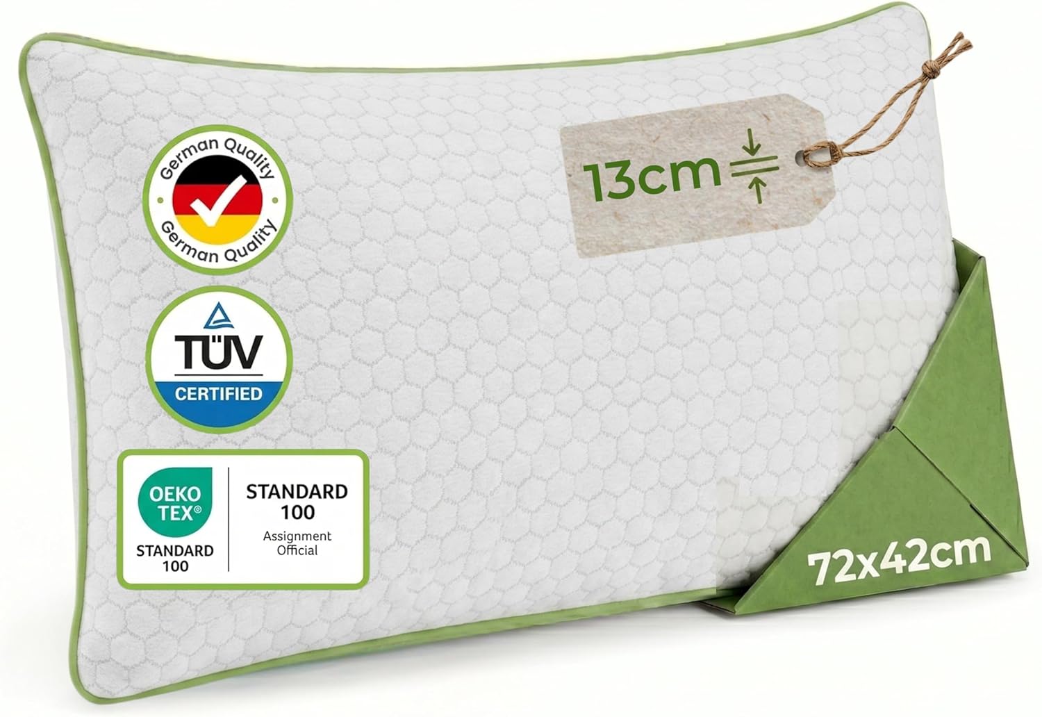 Orthopädisches Nackenstützkissen von Limarmo – Kissen für Seitenschläfer aus Memory-Gel-Schaum, Kissen für Seiten- und Rückenschläfer, deutsche Qualität (710 x 420 x 130 mm)
