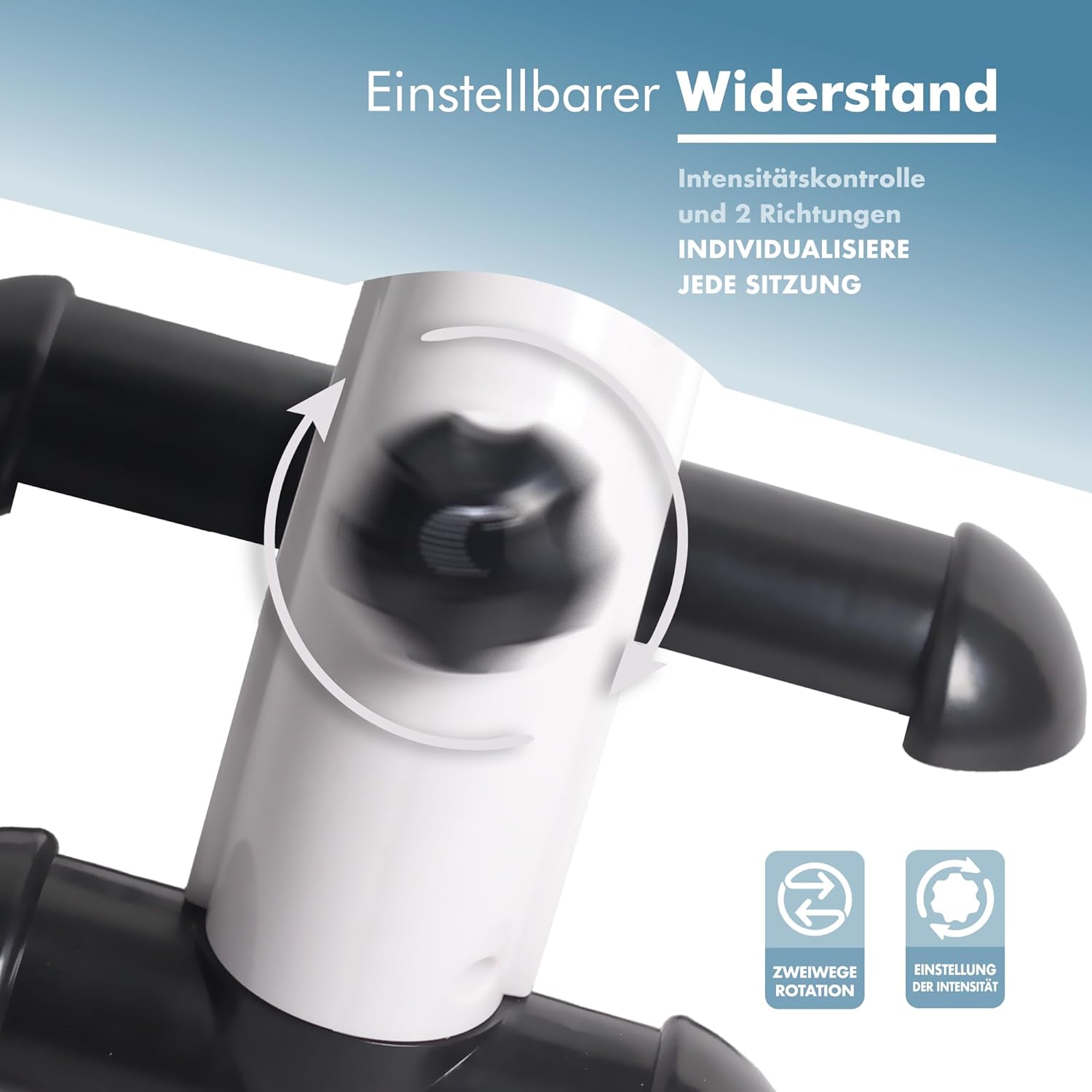 PORTENTUM Pedaltrainer für Senioren mit LCD-Display 6 Funktionen – Sitzender Beintrainer kompakt mit verstellbarem Widerstand und Tragegriff – tragbares Design als Mini-Heimtrainer für Zuhause – Bild 5